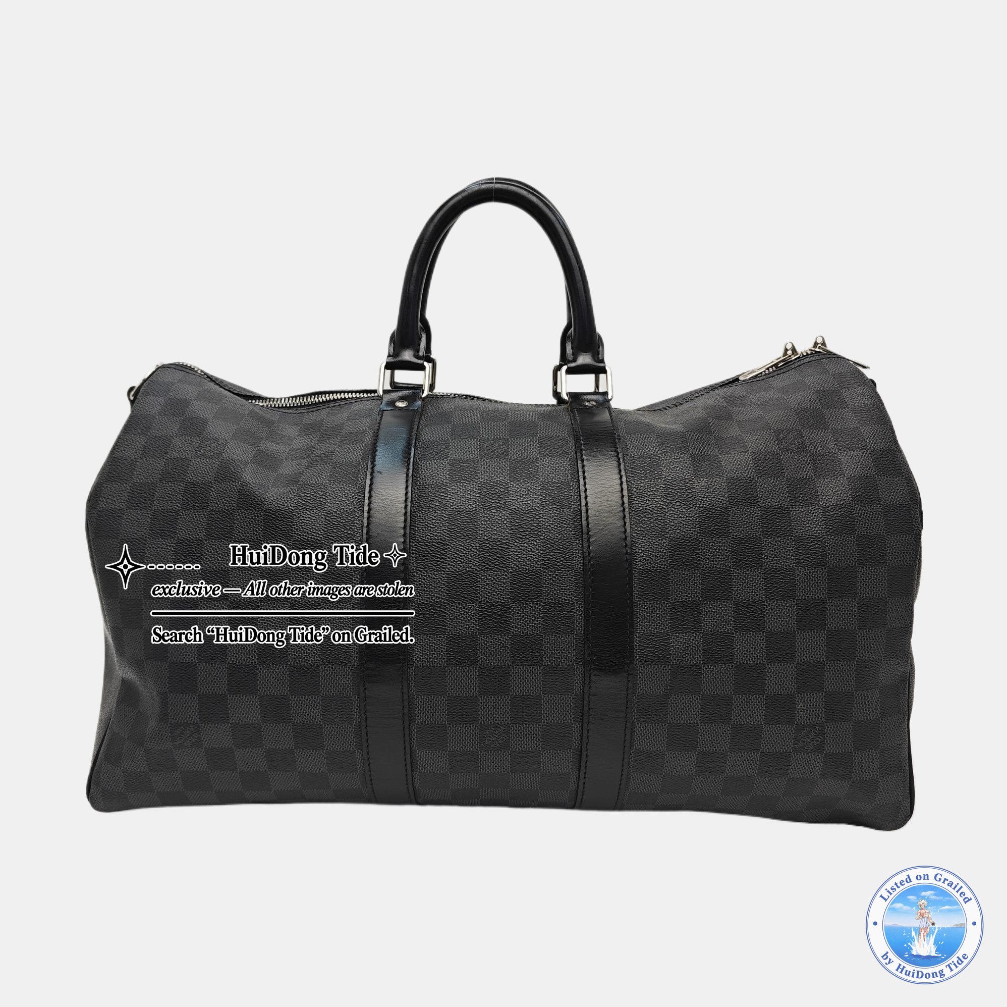 Louis Vuitton Louis Vuitton Damier Graphite Keepall 45 Handle Bag Size ONE SIZE - 4 Thumbnail