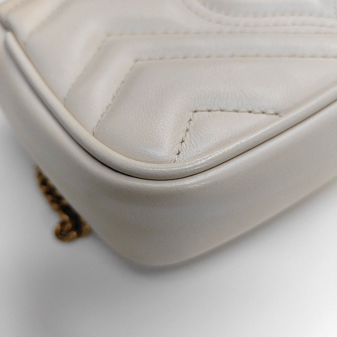 Gucci Gucci GG Marmont Mini Chevron Leather Bag One Size Size ONE SIZE - 11 Thumbnail
