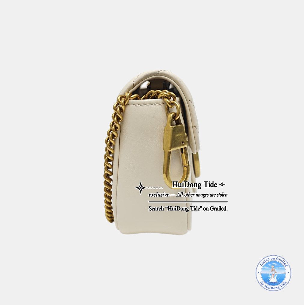Gucci Gucci GG Marmont Mini Chevron Leather Bag One Size Size ONE SIZE - 4 Thumbnail