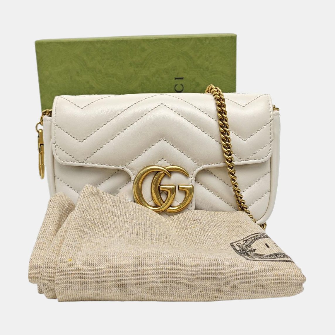Gucci Gucci GG Marmont Mini Chevron Leather Bag One Size Size ONE SIZE - 8 Thumbnail