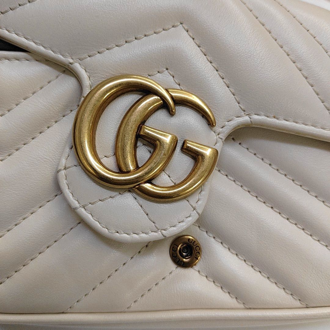 Gucci Gucci GG Marmont Mini Chevron Leather Bag One Size Size ONE SIZE - 9 Thumbnail