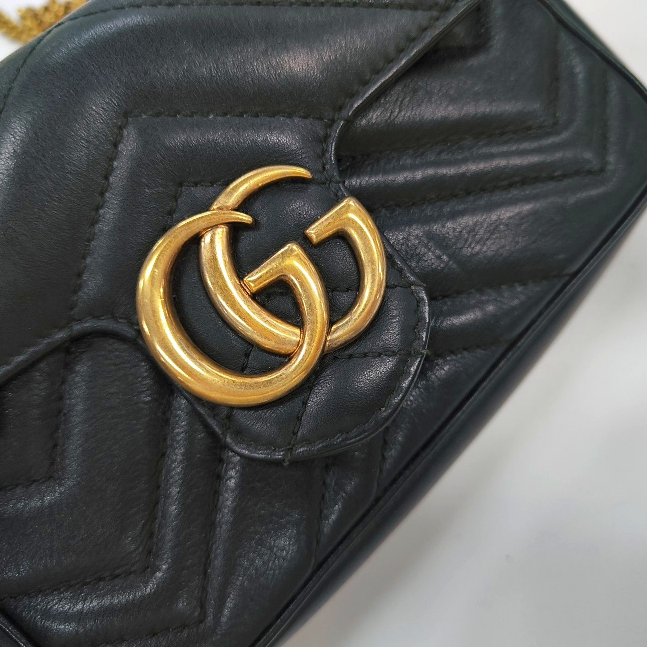 Gucci Gucci GG Marmont Black Quilted Leather Shoulder Bag Size ONE SIZE - 10 Thumbnail