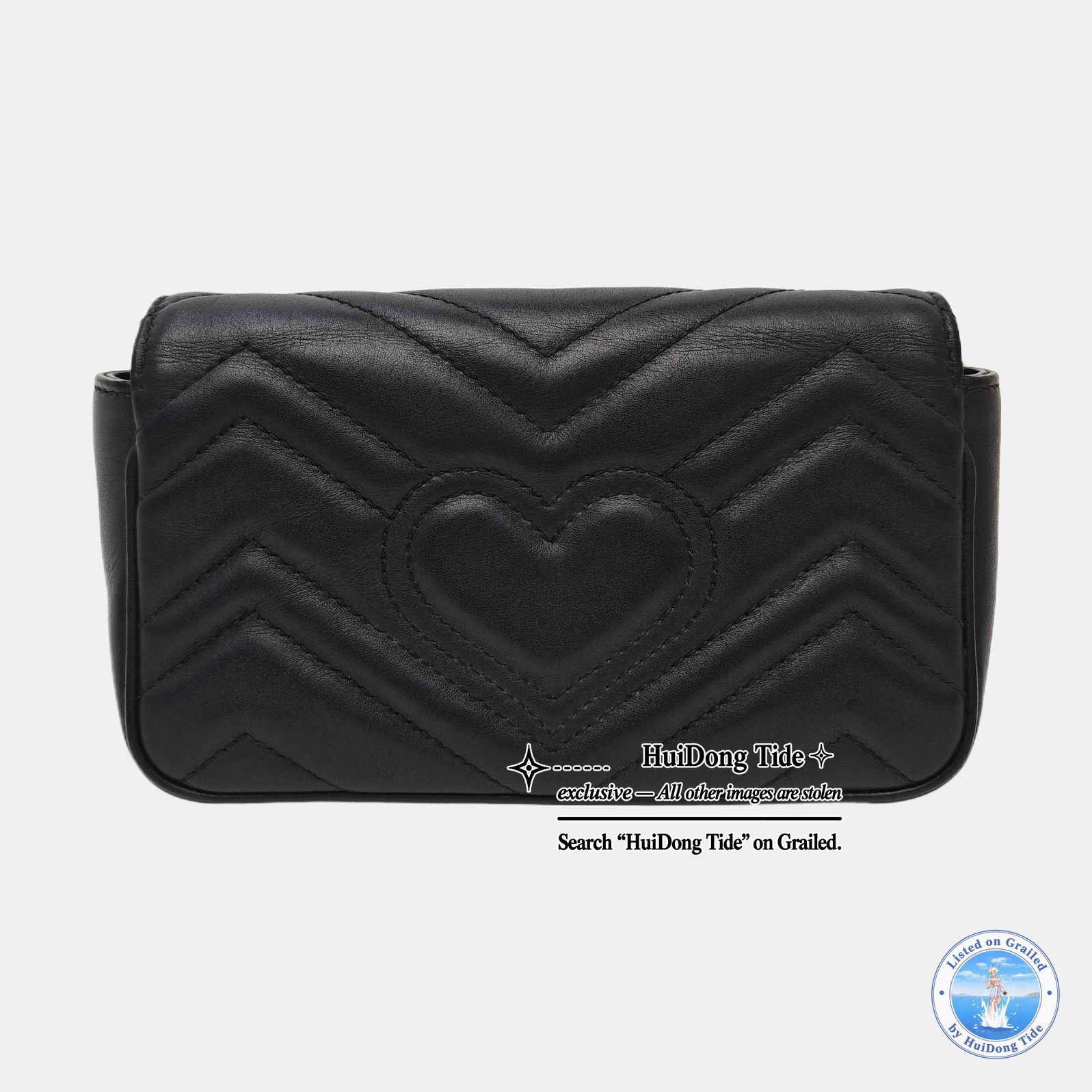 Gucci Gucci GG Marmont Black Quilted Leather Shoulder Bag Size ONE SIZE - 5 Thumbnail