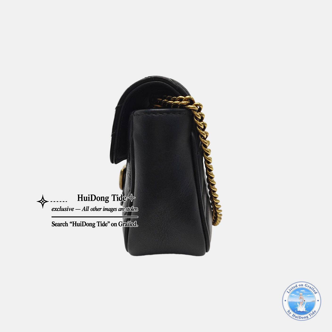 Gucci Gucci GG Marmont Black Quilted Leather Shoulder Bag Size ONE SIZE - 3 Thumbnail