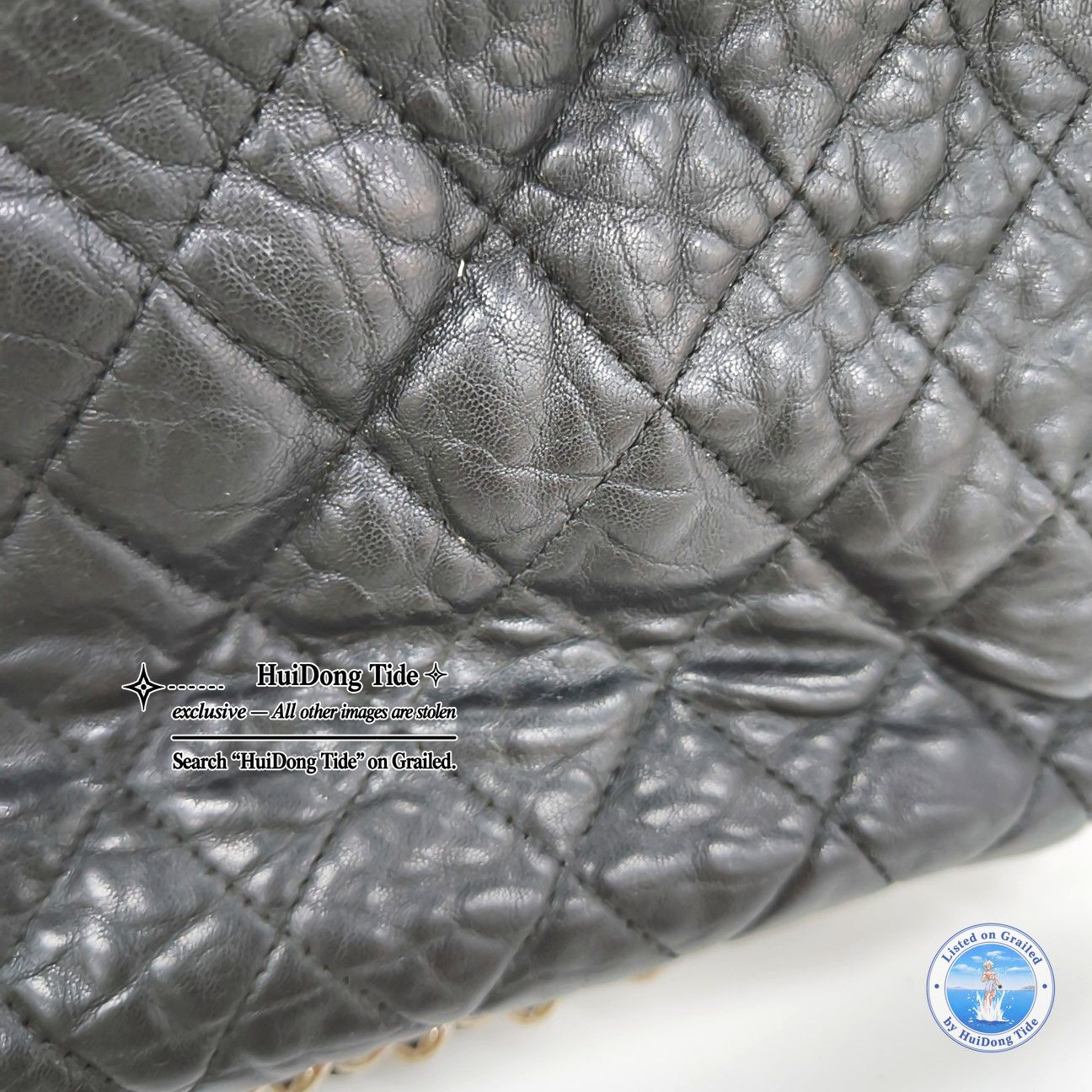 Chanel CHANEL Quilted Lambskin Maxi Shoulder Bag Black Size ONE SIZE - 9 Thumbnail