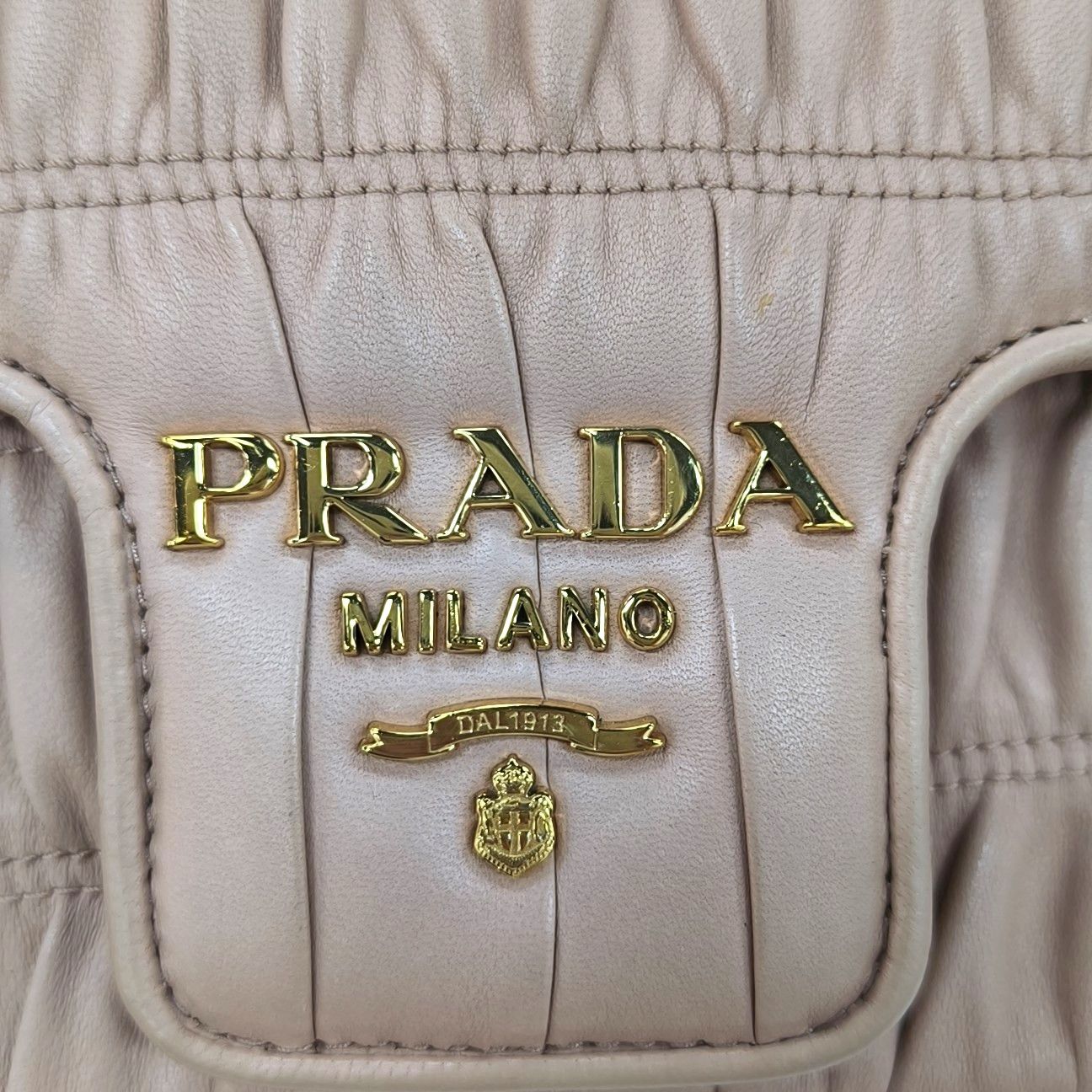 Prada Prada Diagramme Pink Leather Shoulder Bag Size ONE SIZE - 7 Thumbnail