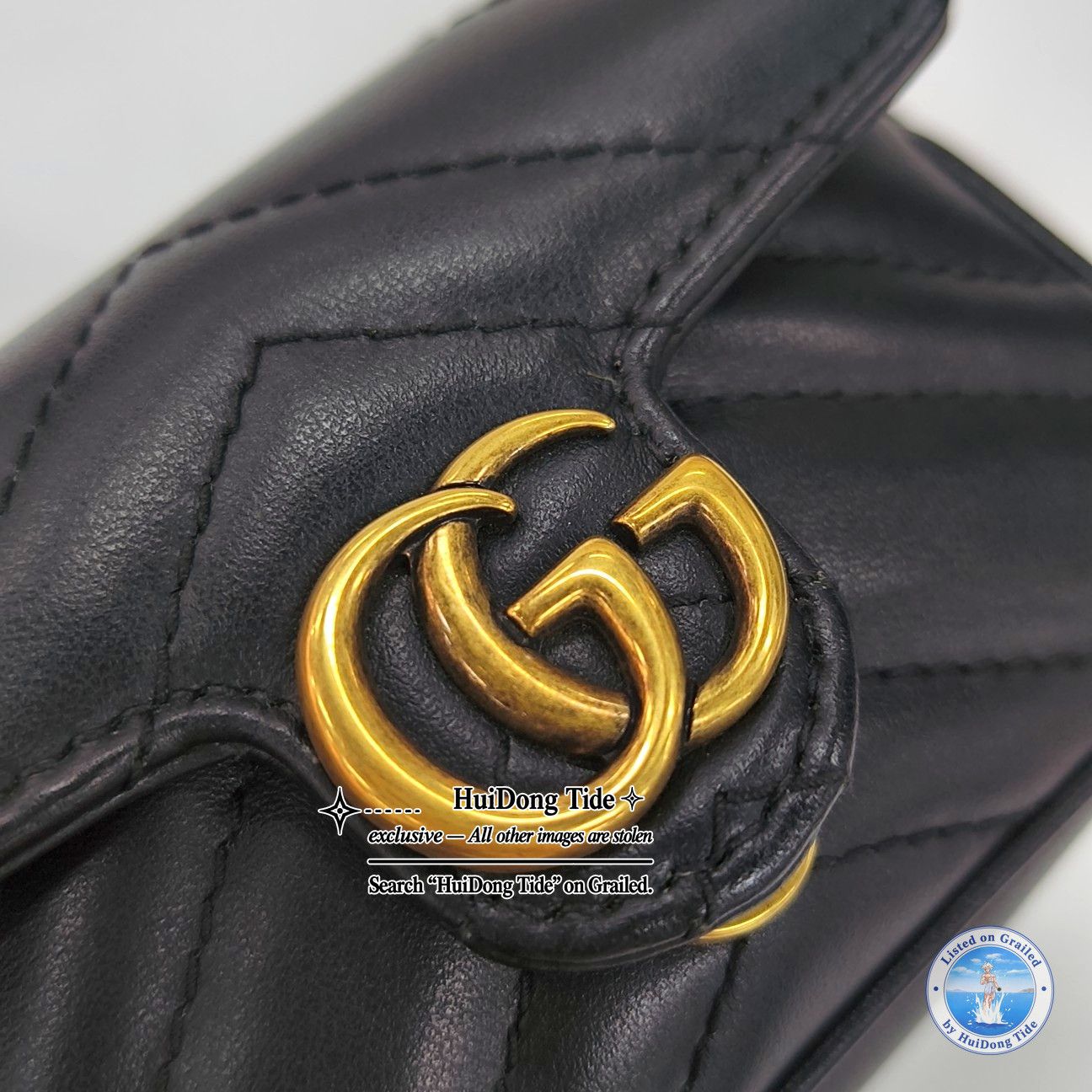 Gucci Gucci GG Marmont Super Mini Quilted Leather Bag Size ONE SIZE - 8 Thumbnail