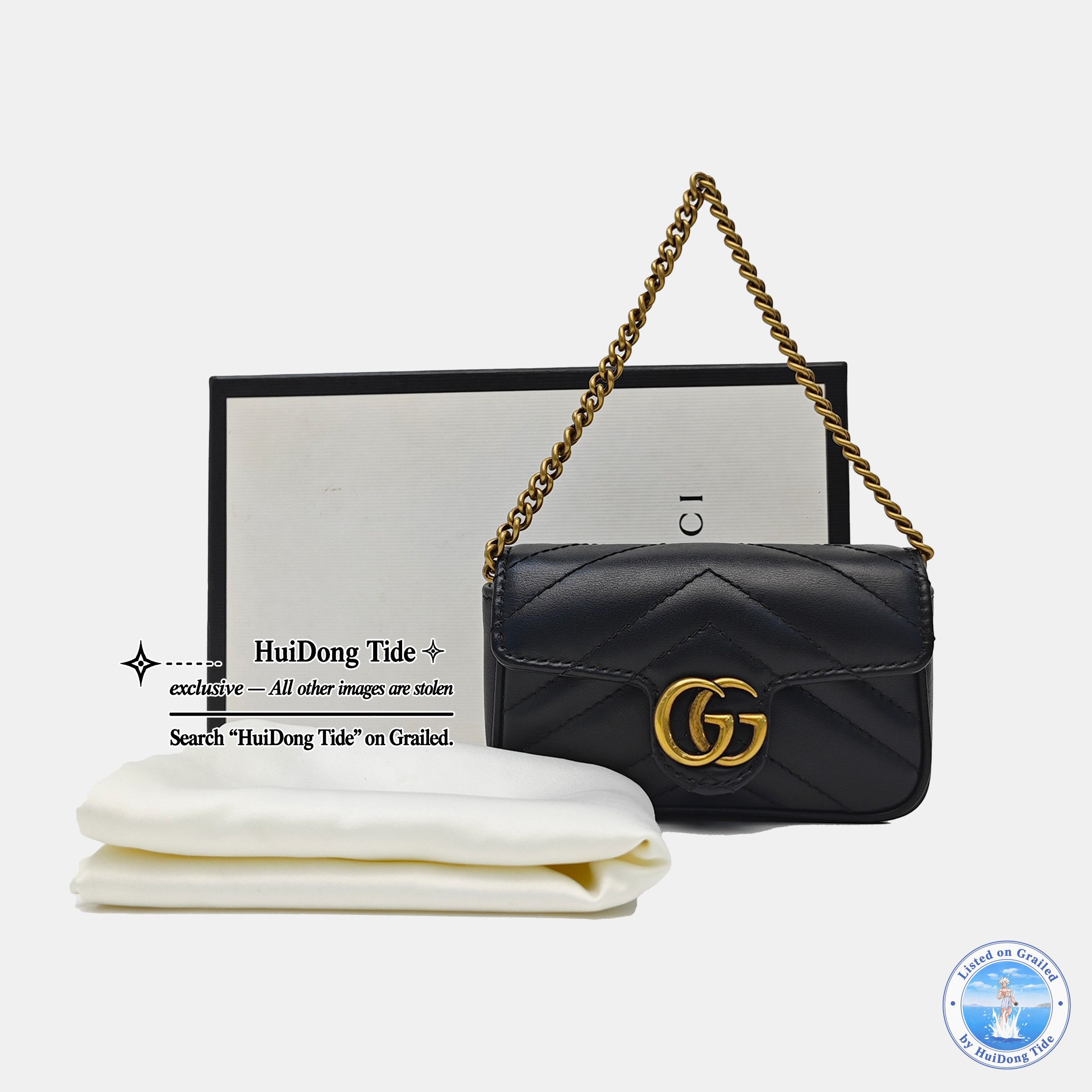 Gucci Gucci GG Marmont Super Mini Quilted Leather Bag Size ONE SIZE - 7 Thumbnail
