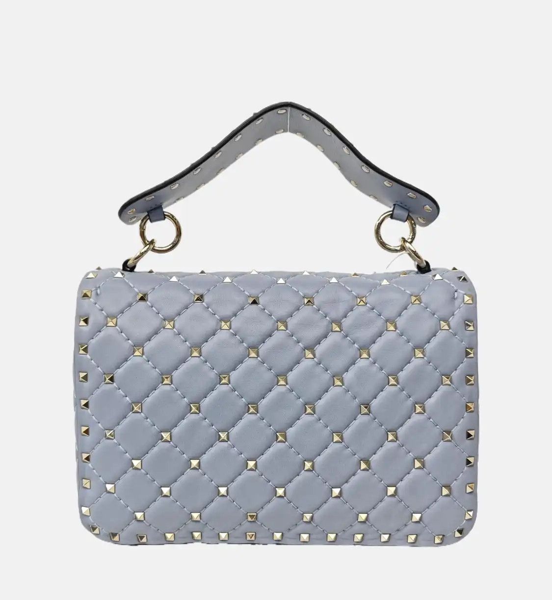 Valentino VALENTINO Spike Up light bluesheepskin stud quilted shoulder bag handbag crossbo Size ONE SIZE - 5 Thumbnail