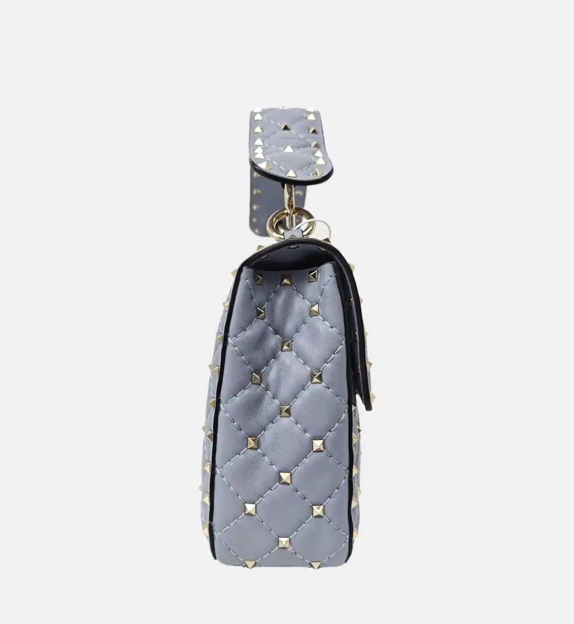 Valentino VALENTINO Spike Up light bluesheepskin stud quilted shoulder bag handbag crossbo Size ONE SIZE - 4 Thumbnail