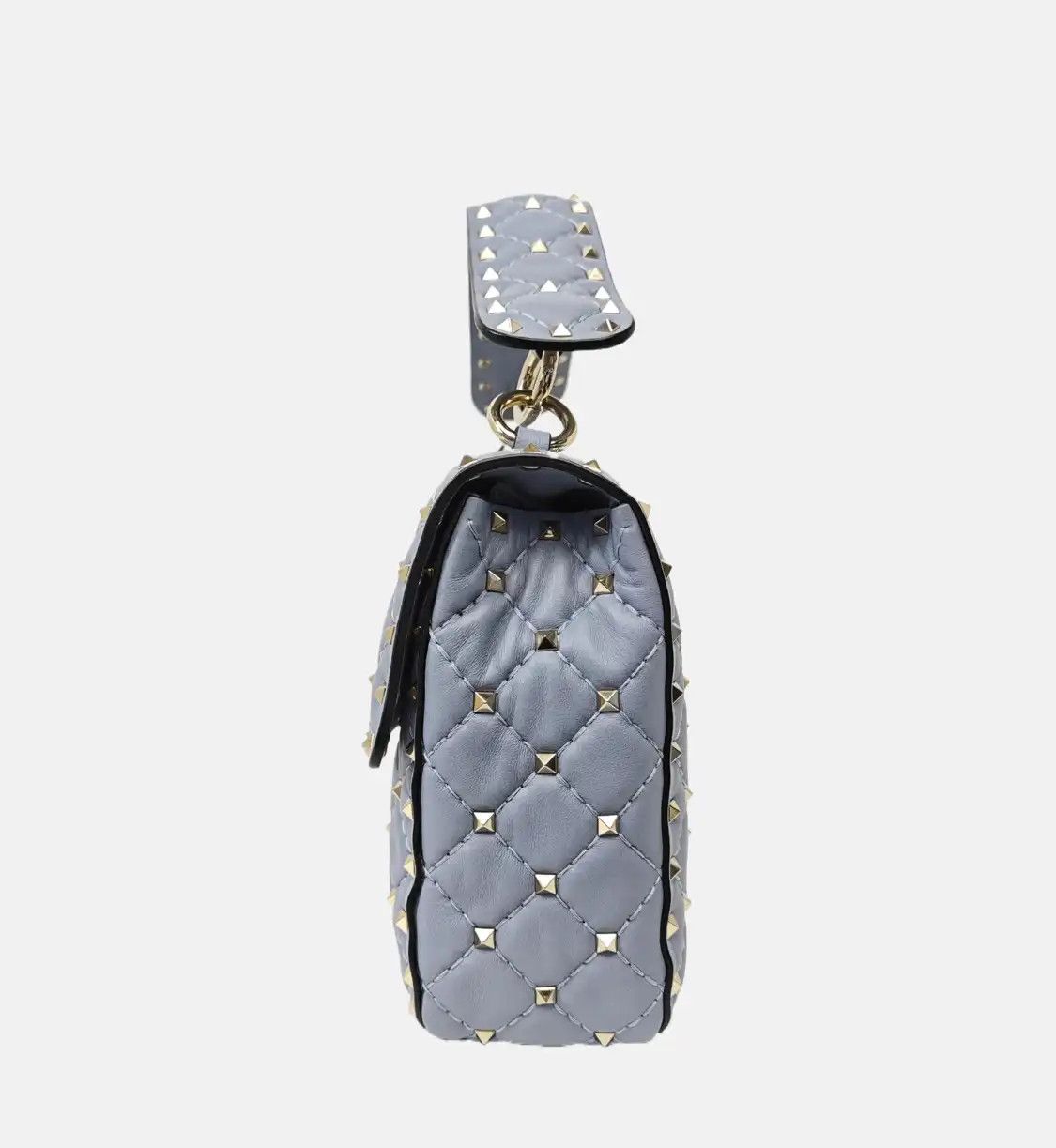 Valentino VALENTINO Spike Up light bluesheepskin stud quilted shoulder bag handbag crossbo Size ONE SIZE - 3 Thumbnail