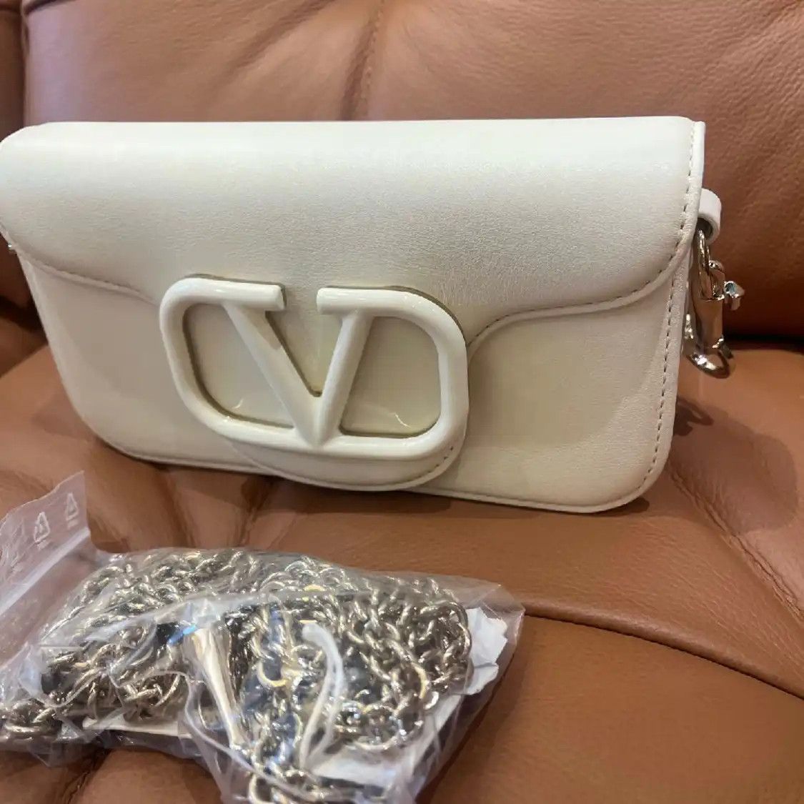 Valentino VALENTINO Vsling Small white cowhide leather shoulder bag Size ONE SIZE - 3 Thumbnail