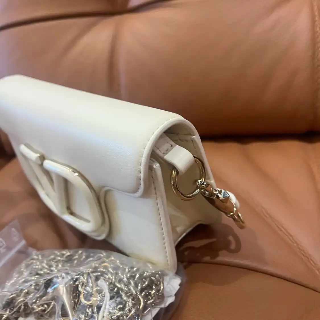 Valentino VALENTINO Vsling Small white cowhide leather shoulder bag Size ONE SIZE - 7 Thumbnail