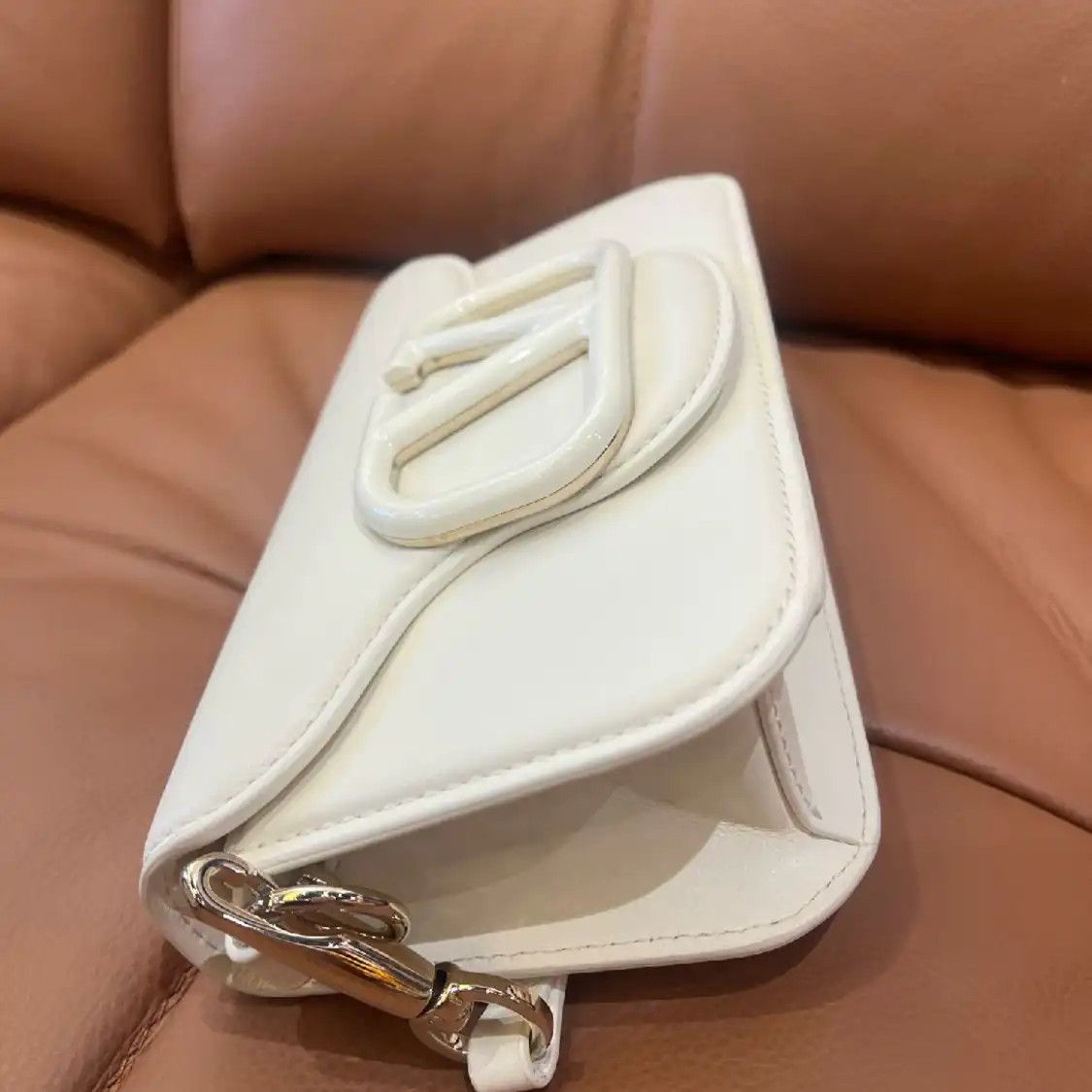 Valentino VALENTINO Vsling Small white cowhide leather shoulder bag Size ONE SIZE - 9 Thumbnail