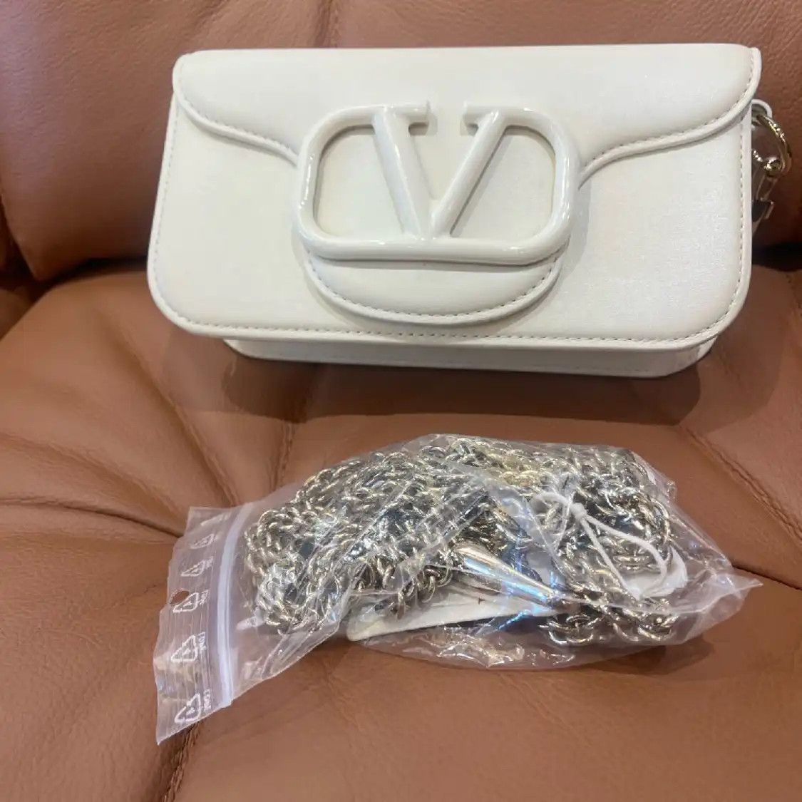 Valentino VALENTINO Vsling Small white cowhide leather shoulder bag Size ONE SIZE - 6 Thumbnail
