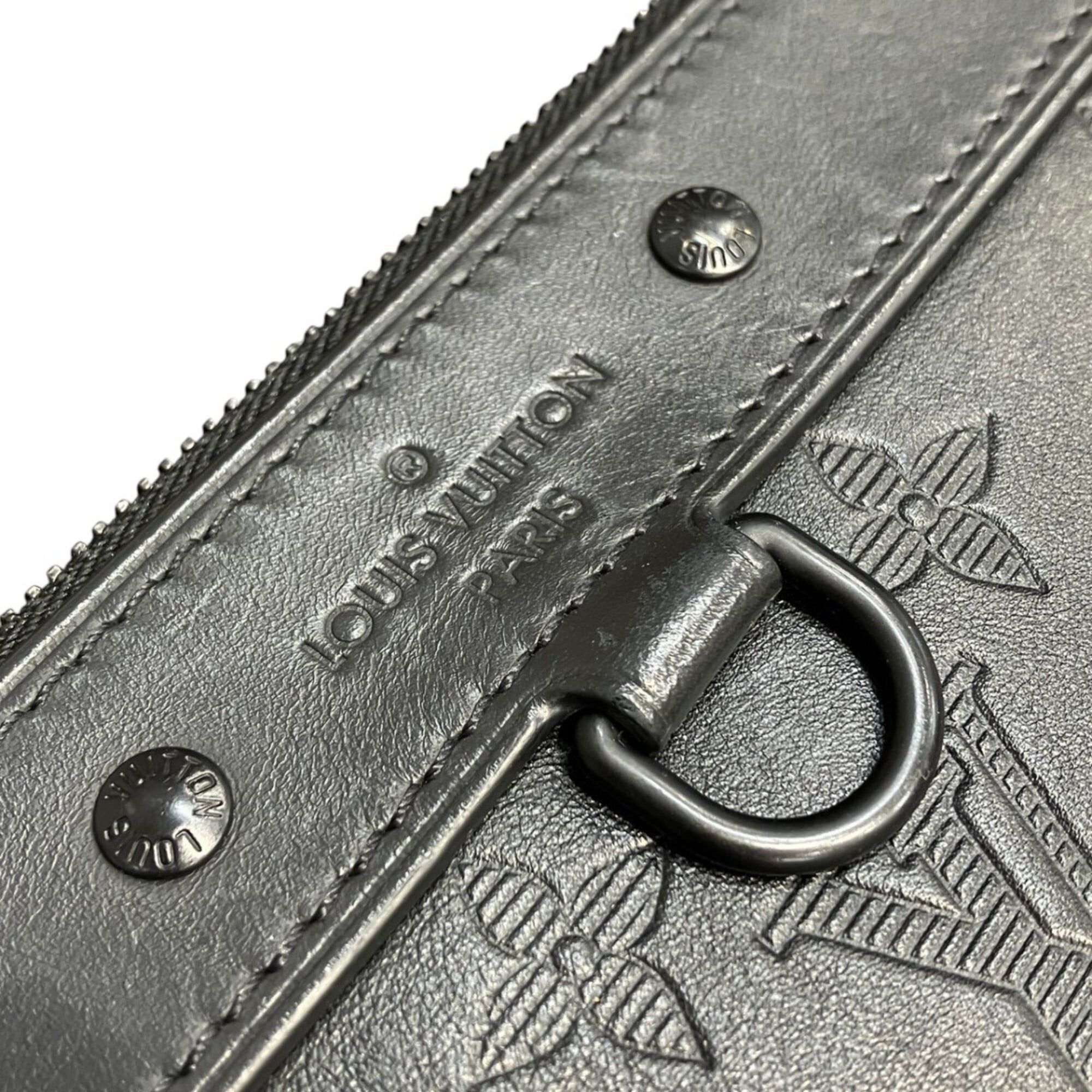 Louis Vuitton Louis Vuitton Pochette Discovery Clutch Bag, Monogram Shadow Leather, M62903 Size ONE SIZE - 8 Thumbnail