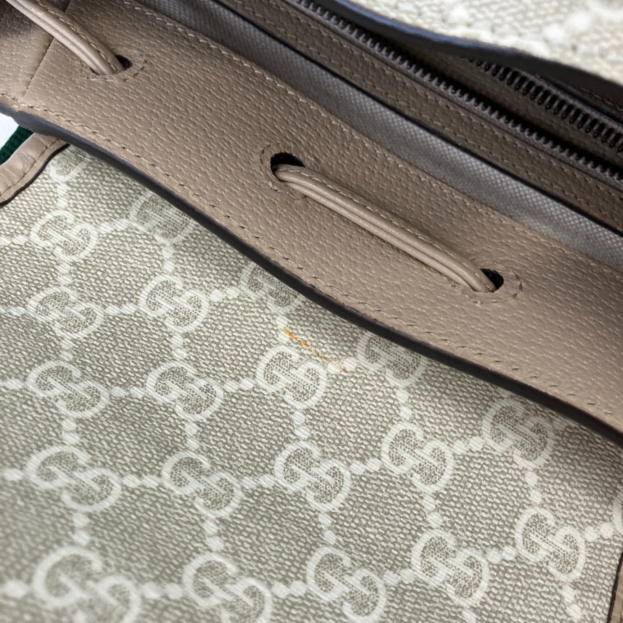 Gucci GUCCI GG Supreme Interlocking G Backpack Daypack 674147 Gray Greige Women's Size ONE SIZE - 12 Thumbnail