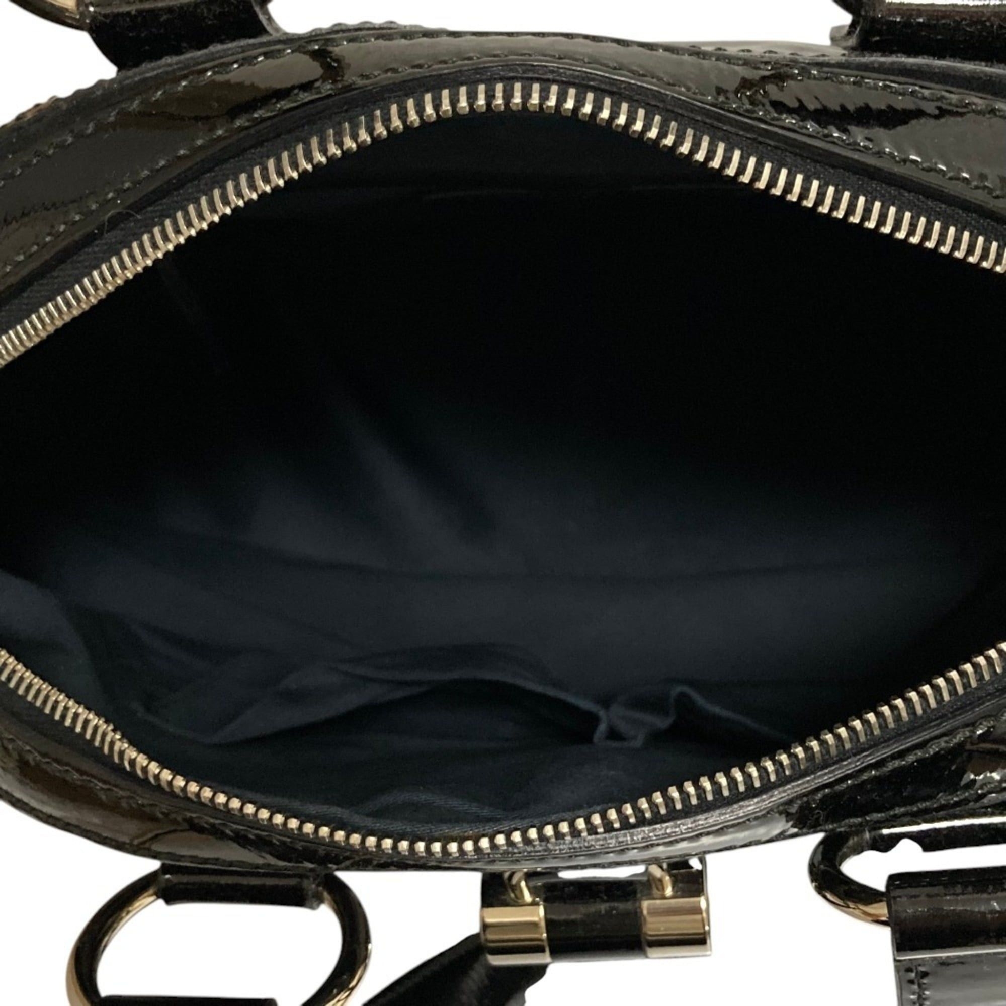 Yves Saint Laurent Yves Saint Laurent Muse Y-Line Patent Leather Handbag 156465 Black Women's Size ONE SIZE - 7 Thumbnail