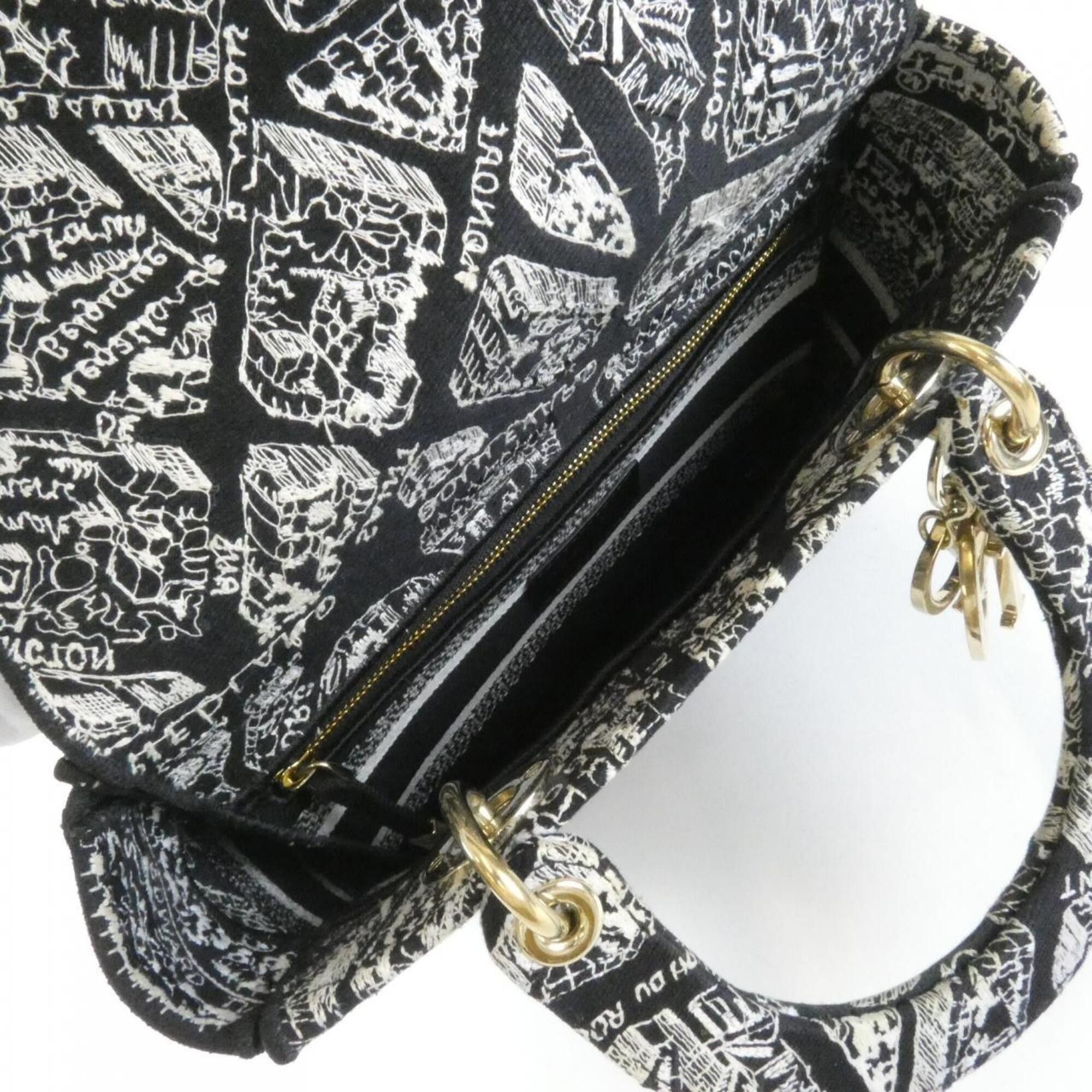 Dior Christian Dior Plan de Paris Lady D-Lite Medium M0565OOMP Handbag Size ONE SIZE - 10 Thumbnail
