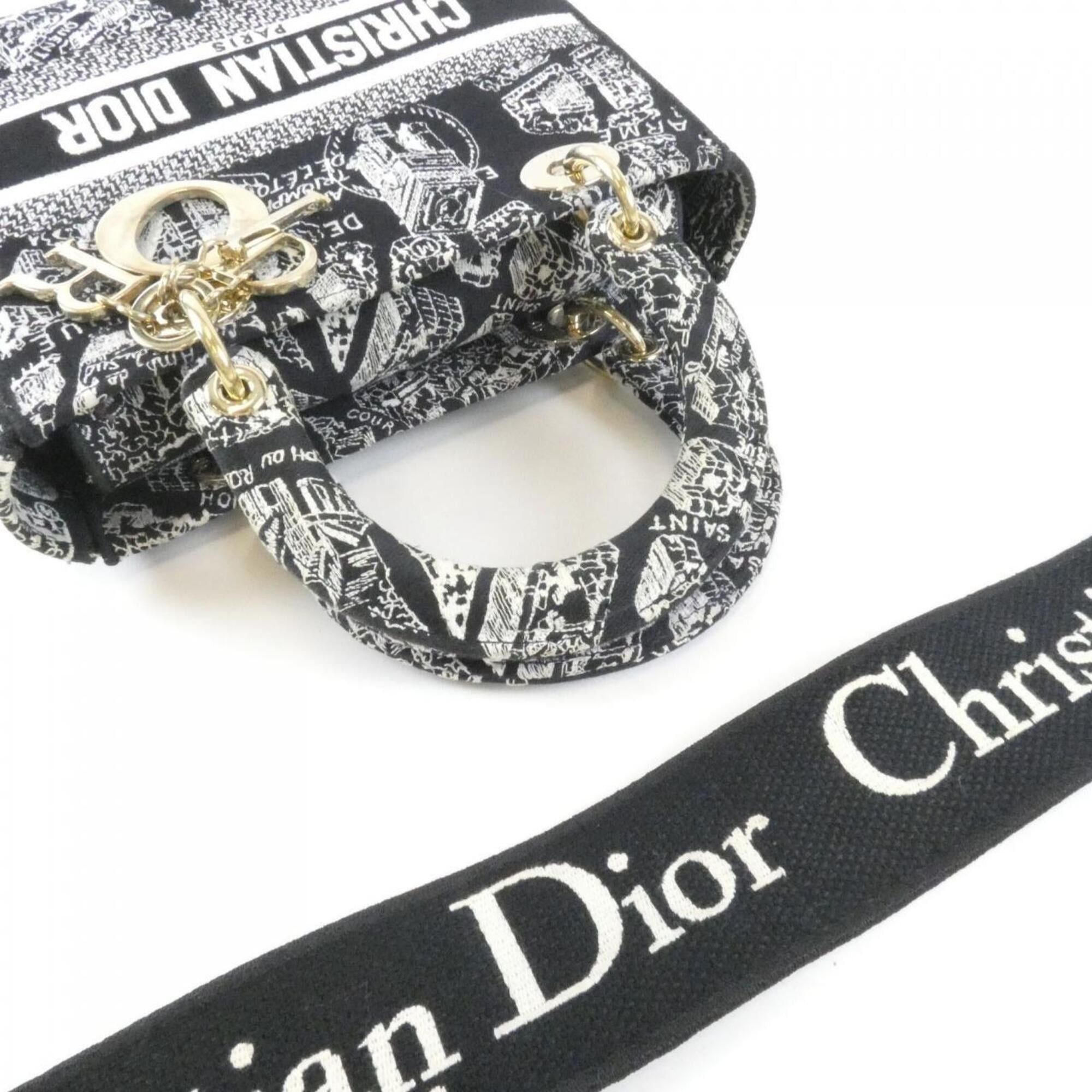 Dior Christian Dior Plan de Paris Lady D-Lite Medium M0565OOMP Handbag Size ONE SIZE - 7 Thumbnail