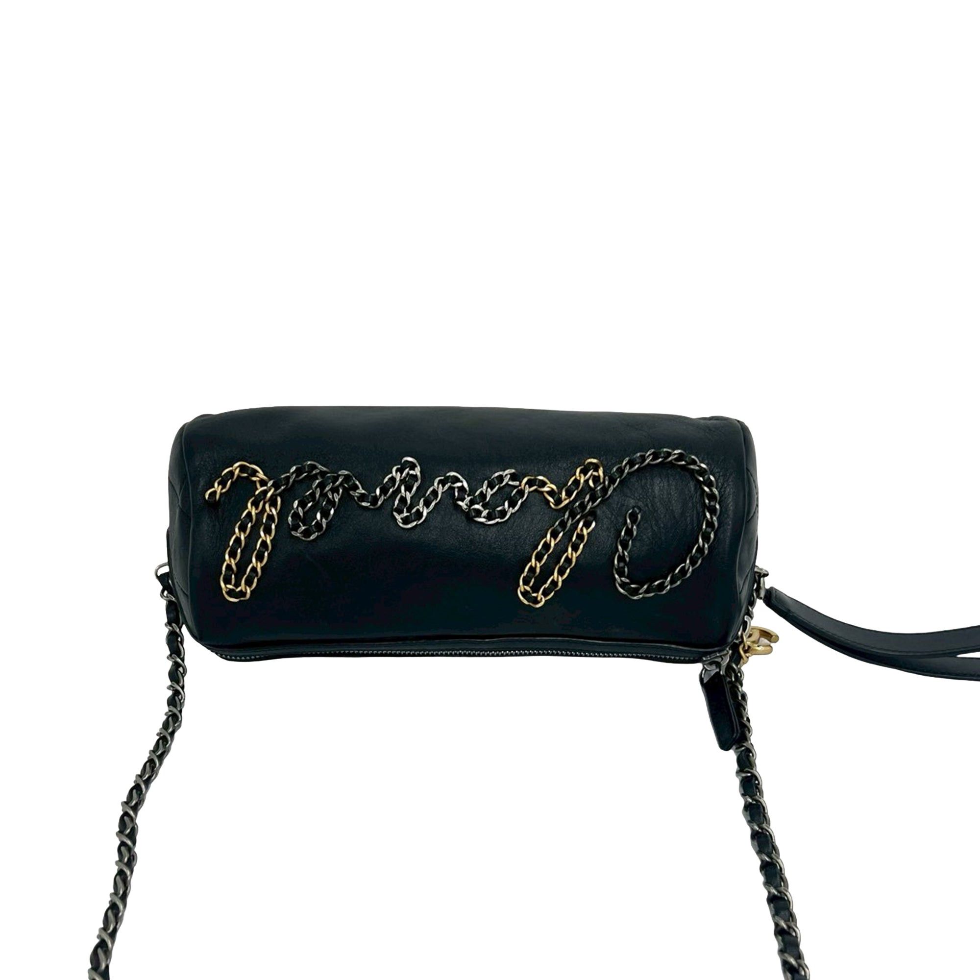 Chanel Calfskin Signature Chain Signe Bowling Bag Size ONE SIZE - 9 Thumbnail