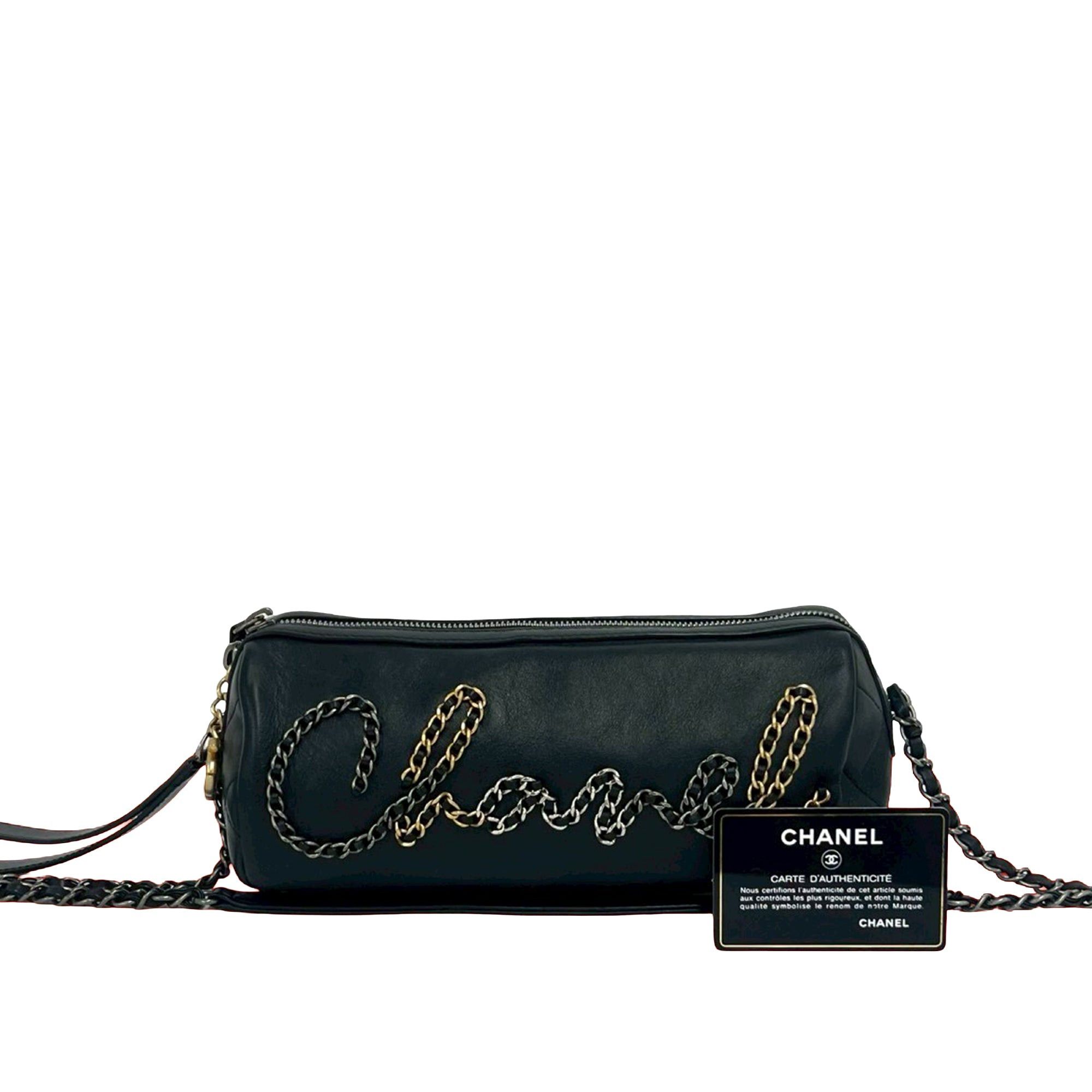 Chanel Calfskin Signature Chain Signe Bowling Bag Size ONE SIZE - 10 Thumbnail