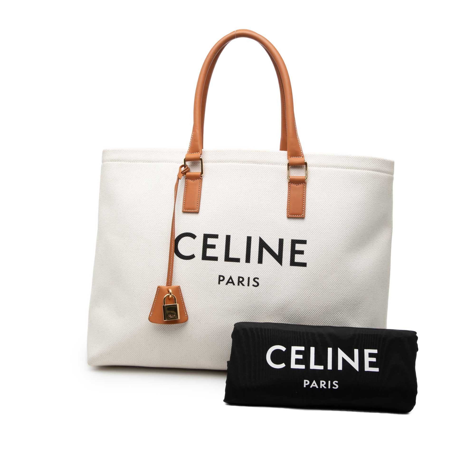 Celine Canvas Logo Print Horizontal Cabas Tote Size ONE SIZE - 8 Thumbnail
