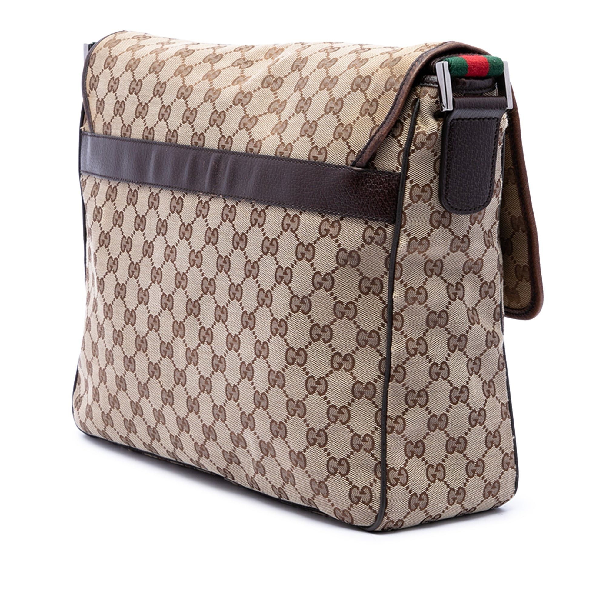 Gucci GG Canvas Web Flap Messenger Bag Size ONE SIZE - 2 Thumbnail