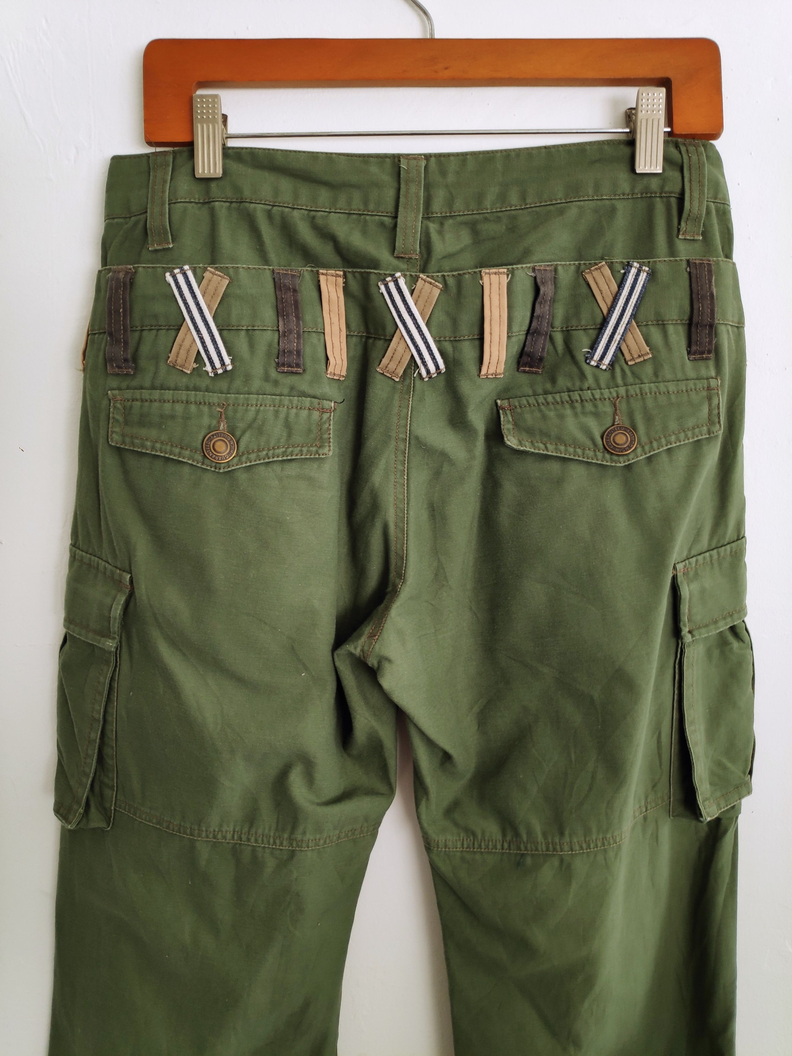 Designer PanaspurDouble Waist Multiple Pocket Pants Green Military Size US 30 / EU 46 - 9 Thumbnail