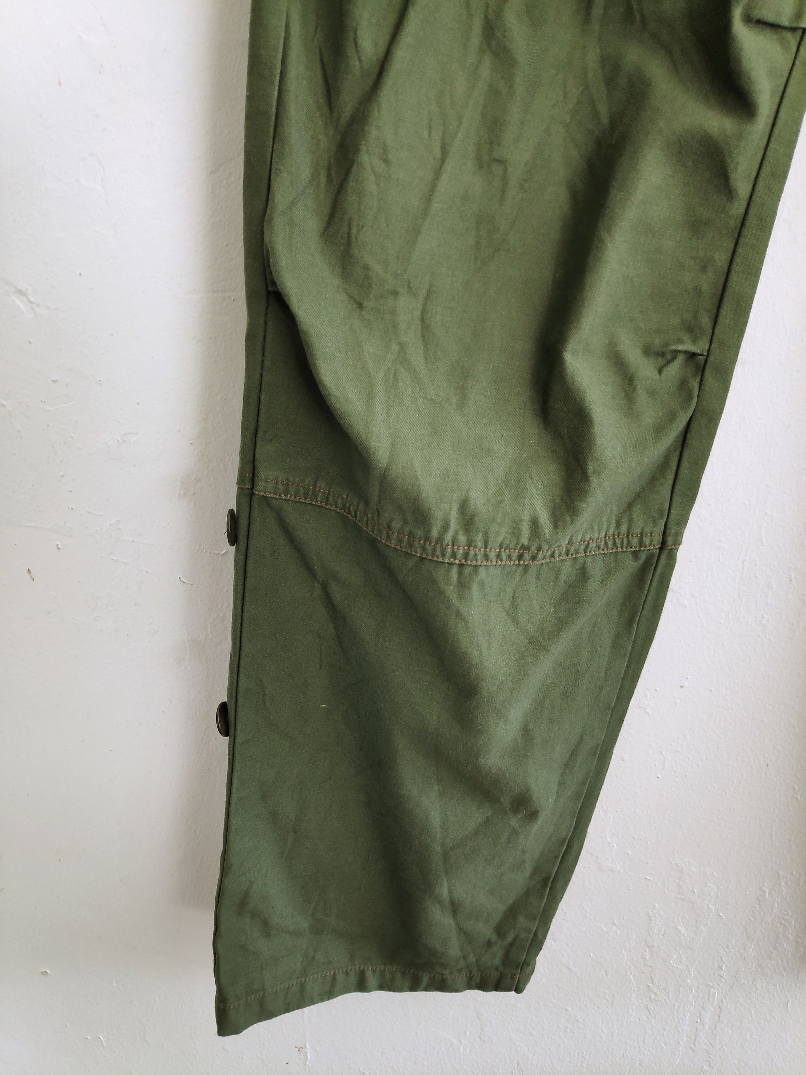 Designer PanaspurDouble Waist Multiple Pocket Pants Green Military Size US 30 / EU 46 - 16 Thumbnail