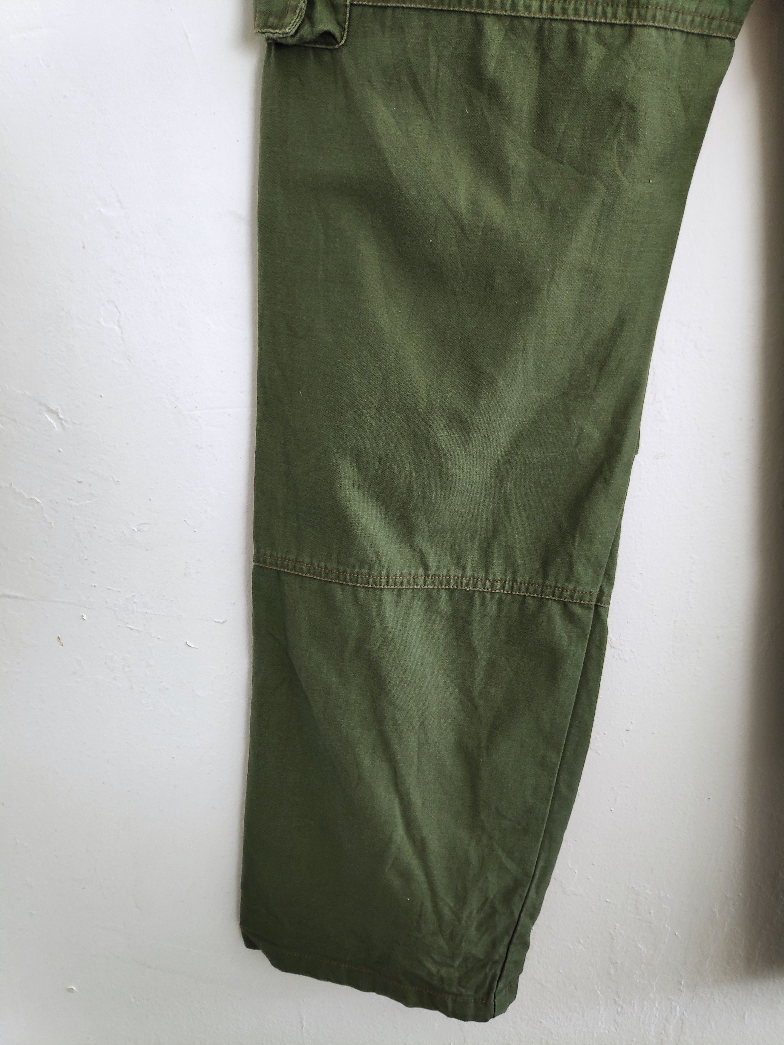 Designer PanaspurDouble Waist Multiple Pocket Pants Green Military Size US 30 / EU 46 - 13 Thumbnail