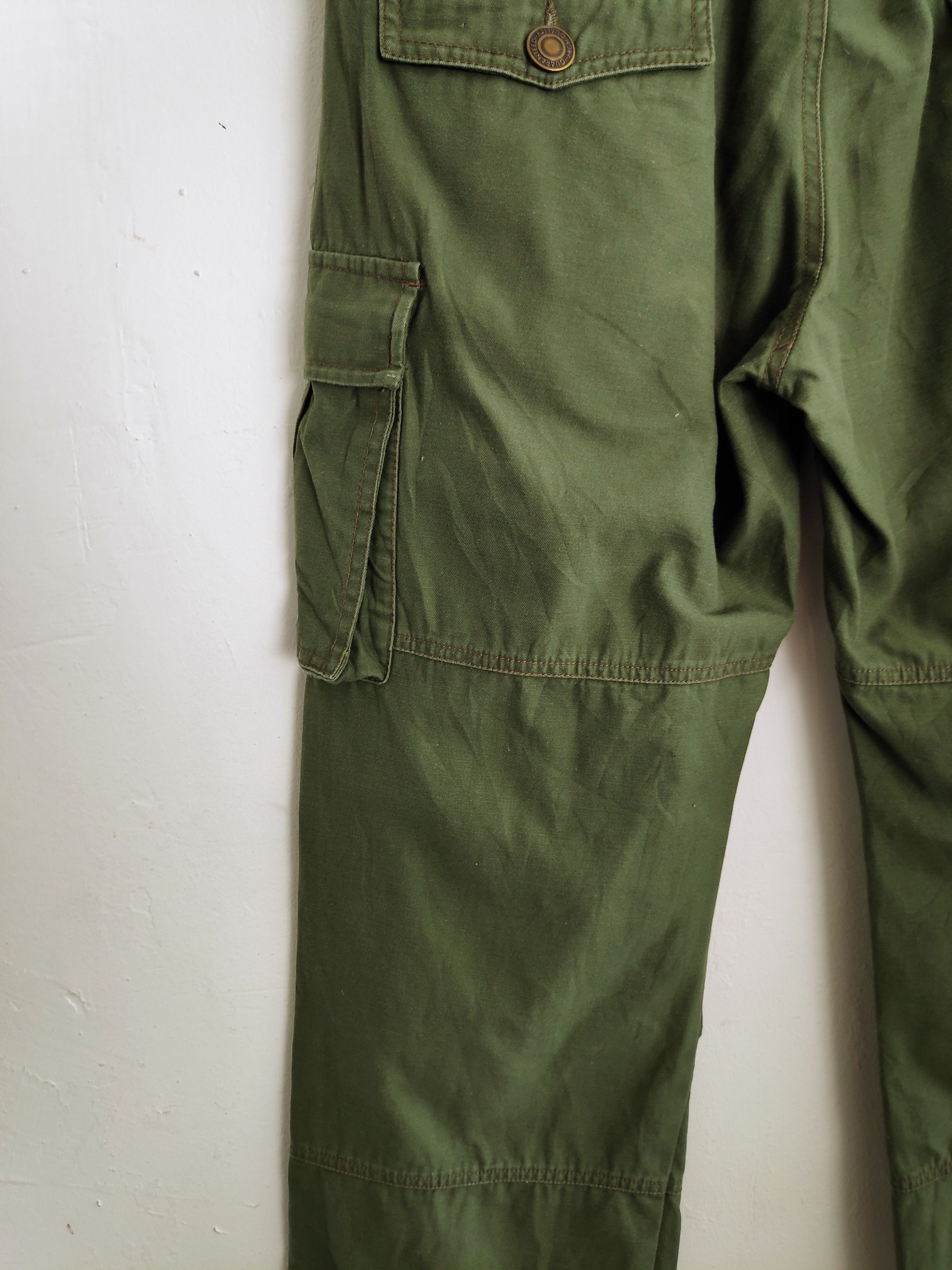 Designer PanaspurDouble Waist Multiple Pocket Pants Green Military Size US 30 / EU 46 - 14 Thumbnail