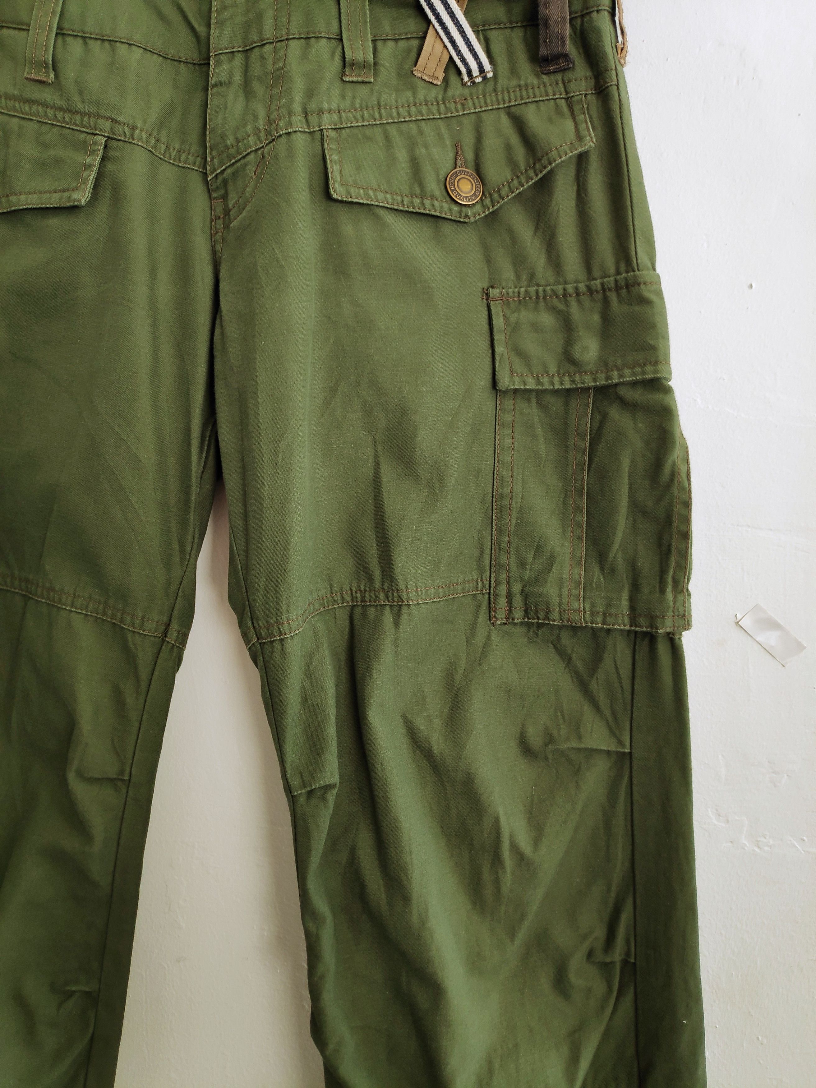 Designer PanaspurDouble Waist Multiple Pocket Pants Green Military Size US 30 / EU 46 - 6 Thumbnail