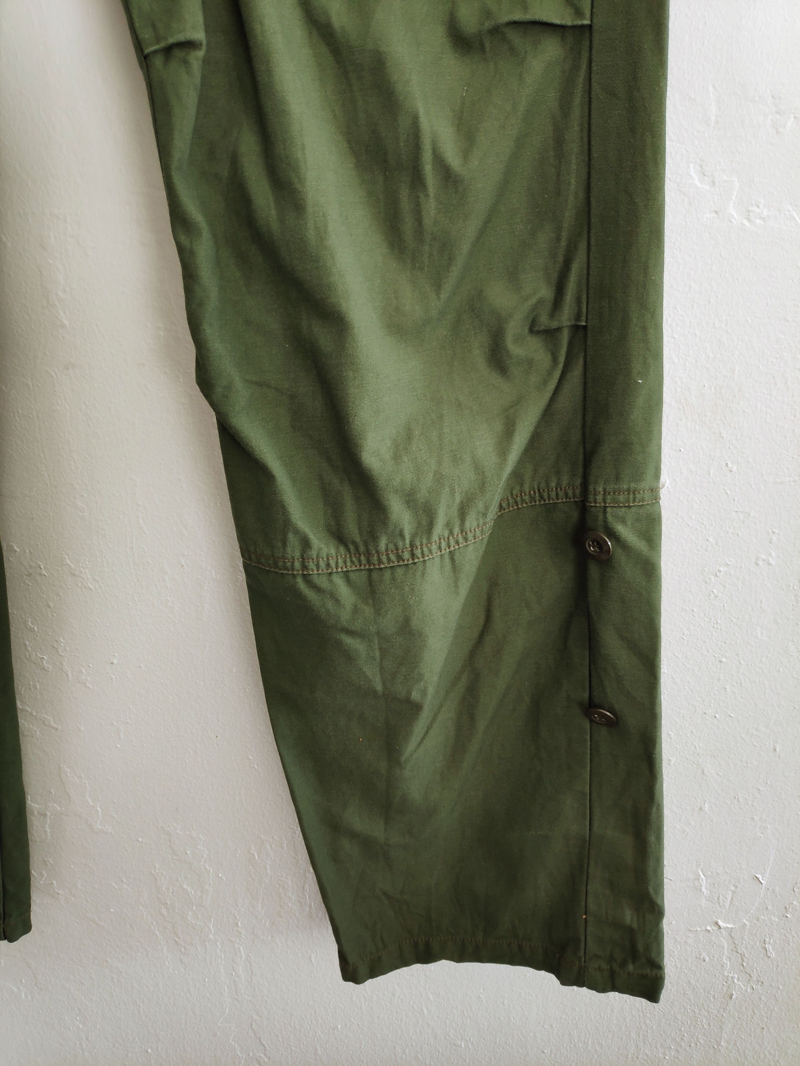 Designer PanaspurDouble Waist Multiple Pocket Pants Green Military Size US 30 / EU 46 - 15 Thumbnail