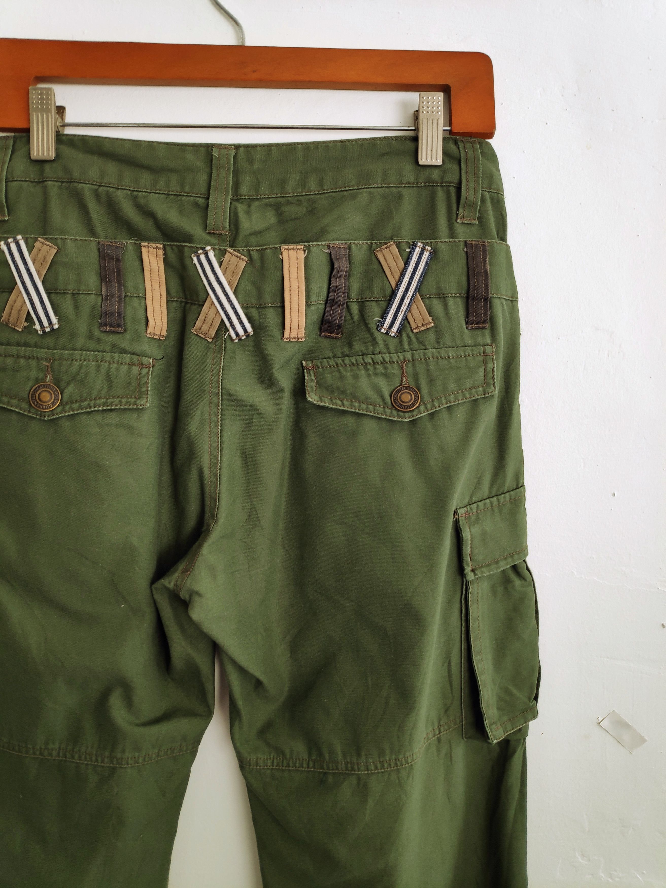 Designer PanaspurDouble Waist Multiple Pocket Pants Green Military Size US 30 / EU 46 - 11 Thumbnail