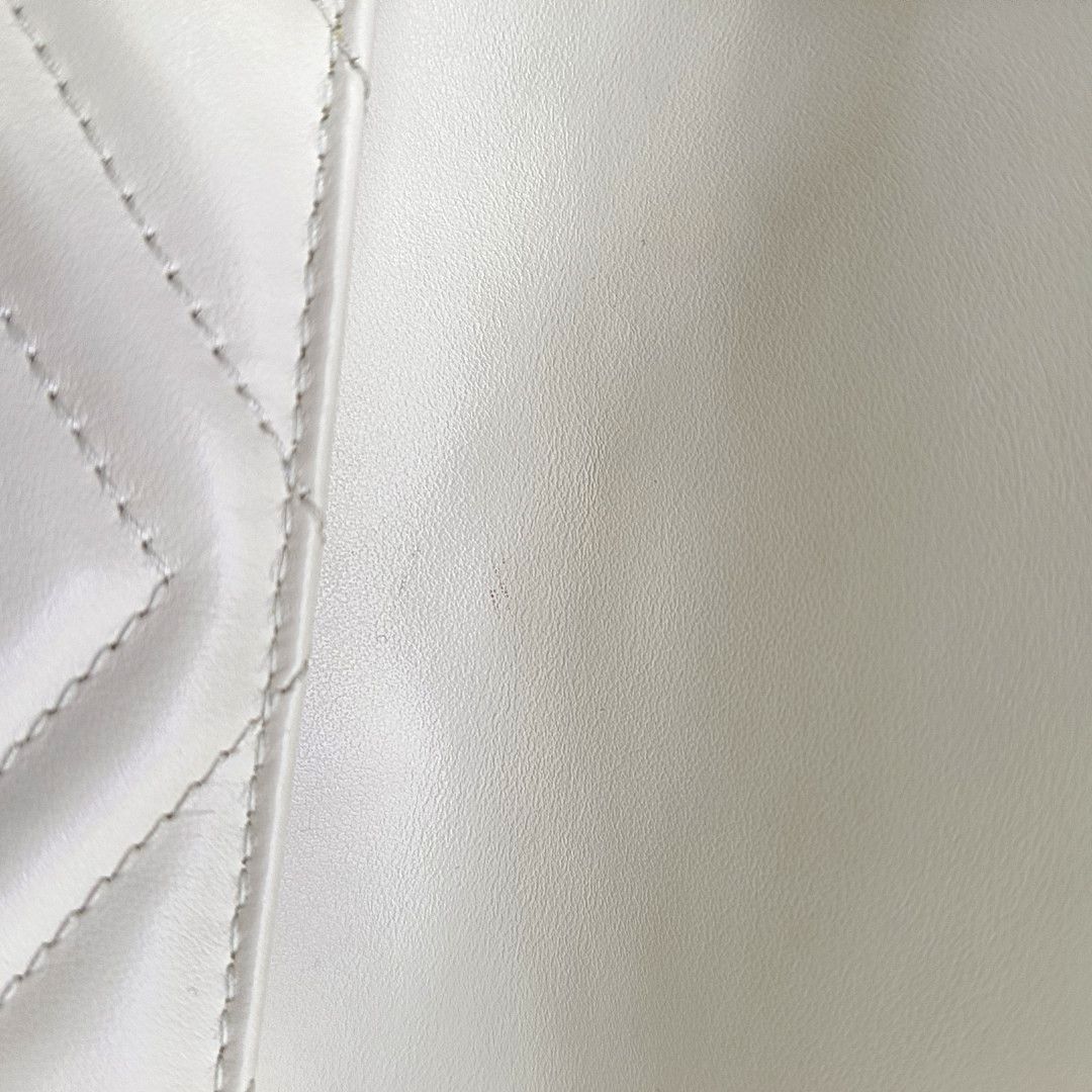 Gucci Gucci GG Marmont White Quilted Leather Shoulder Bag Size ONE SIZE - 11 Thumbnail