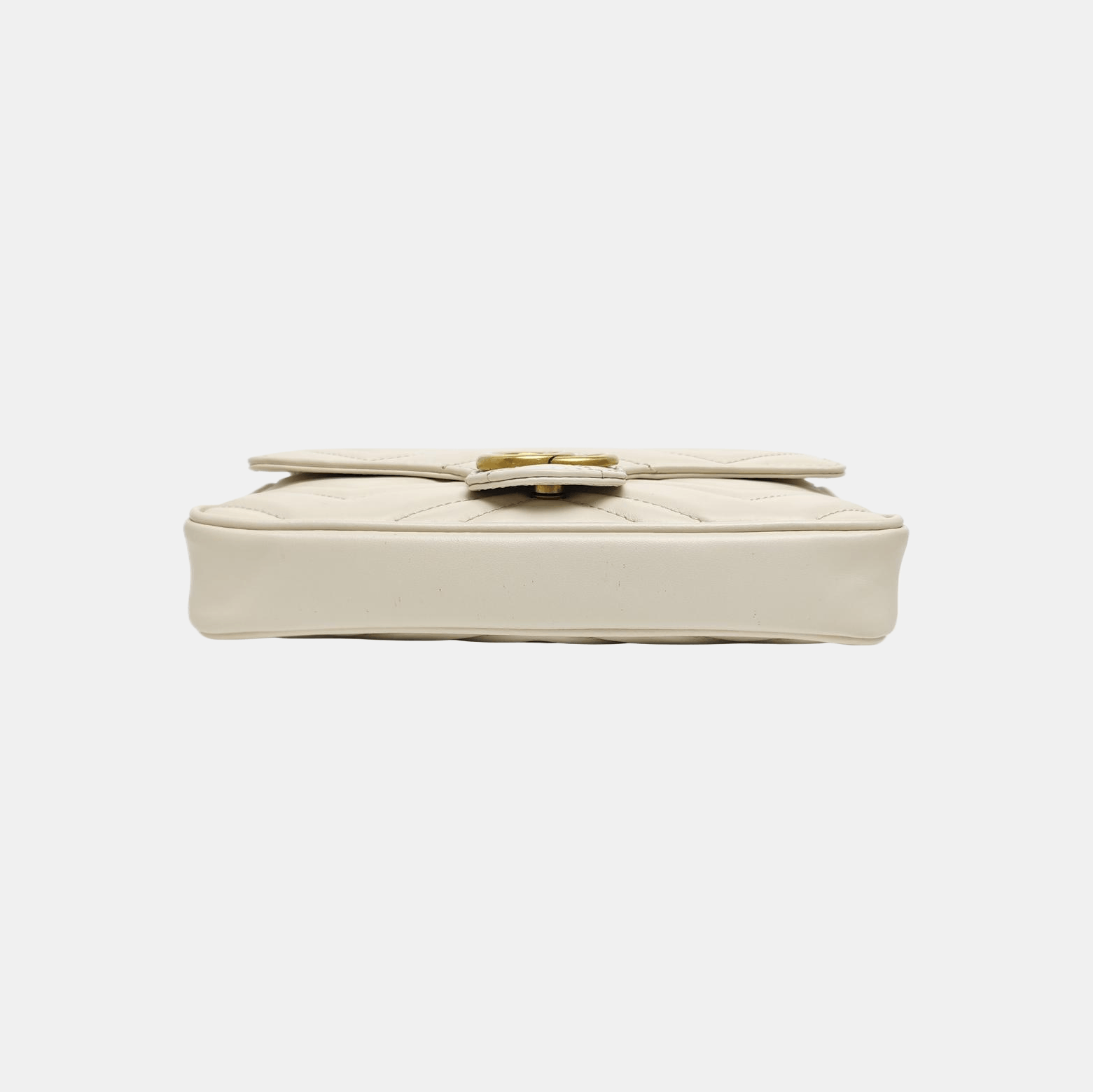 Gucci Gucci GG Marmont White Quilted Leather Shoulder Bag Size ONE SIZE - 6 Thumbnail