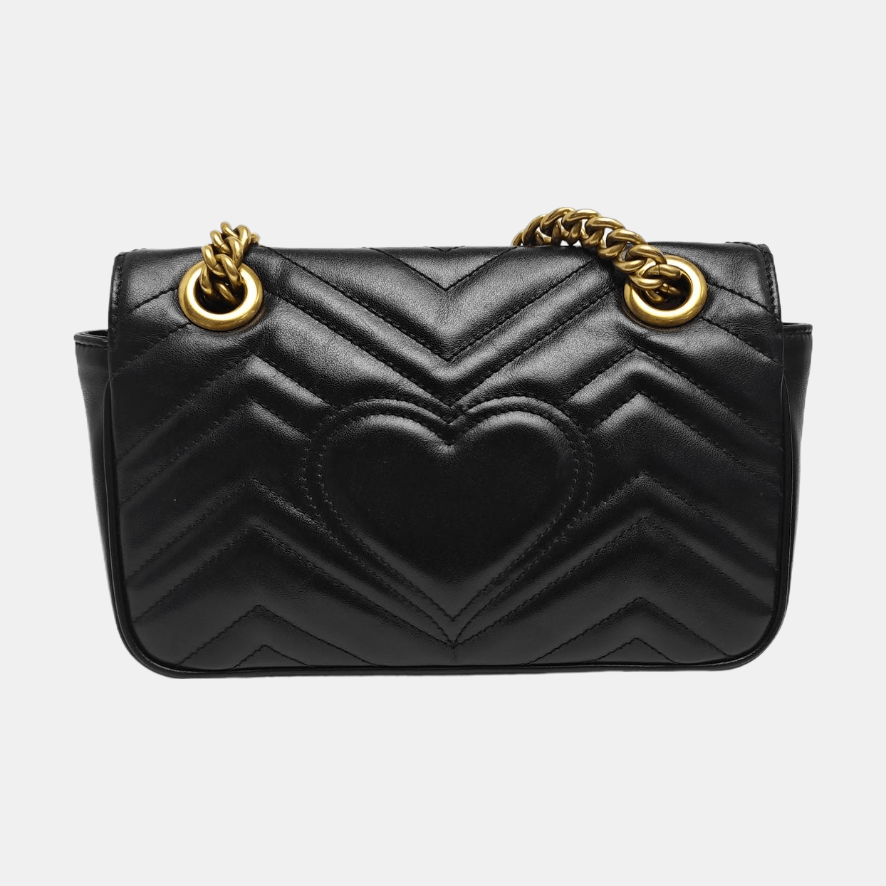 Gucci Gucci GG Marmont Small Black Leather Shoulder Bag Size ONE SIZE - 5 Thumbnail