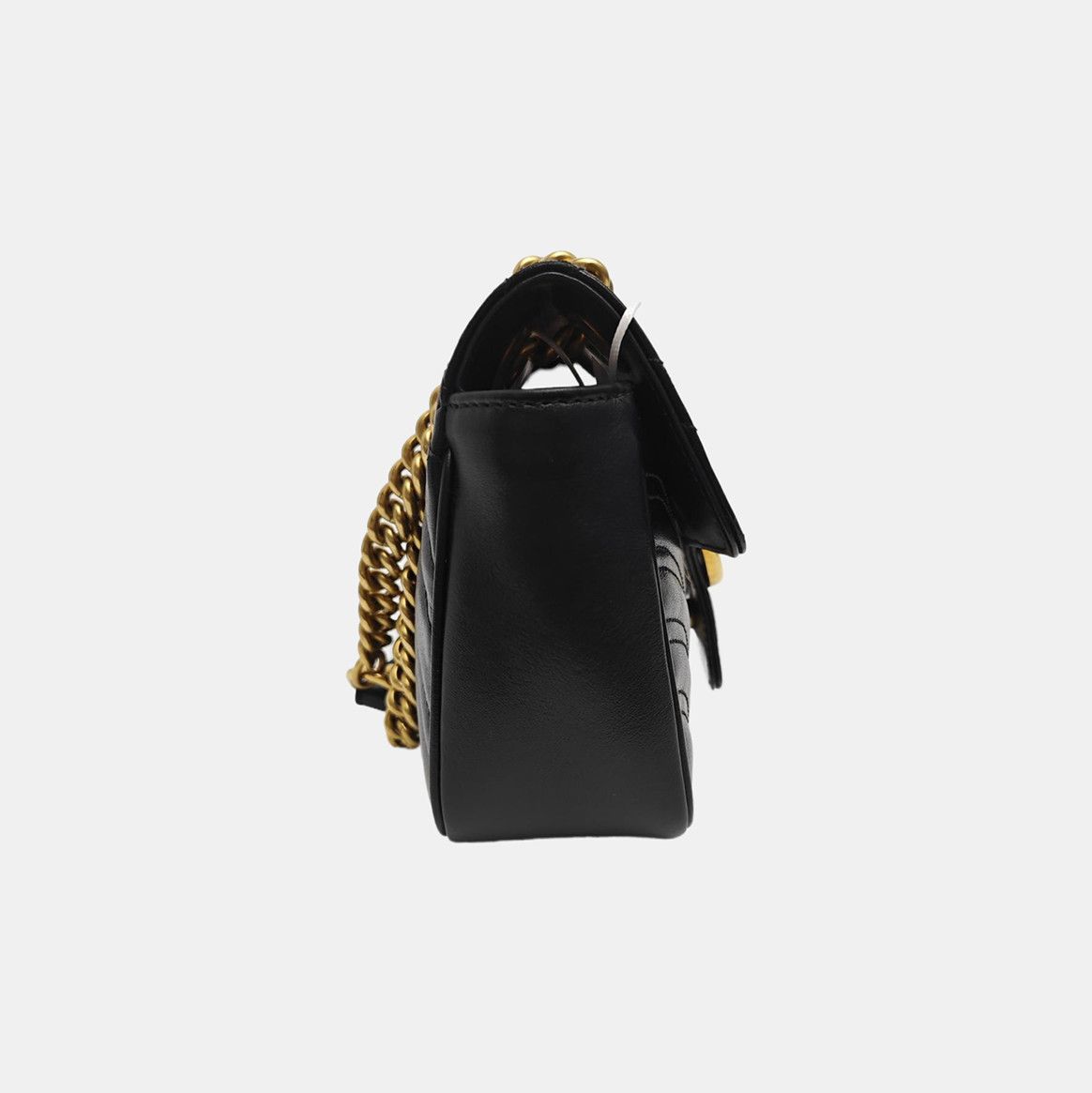 Gucci Gucci GG Marmont Small Black Leather Shoulder Bag Size ONE SIZE - 4 Thumbnail