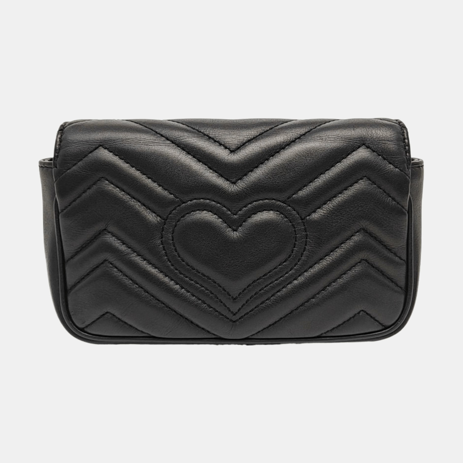Gucci Gucci GG Marmont Black Leather Quilted Chain Shoulder Bag Size ONE SIZE - 5 Thumbnail