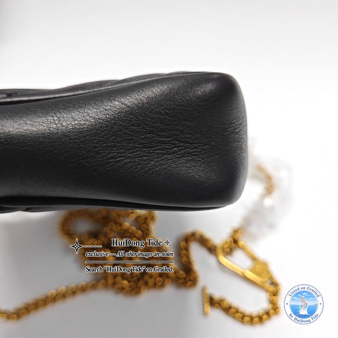 Gucci Gucci GG Marmont Black Leather Quilted Chain Shoulder Bag Size ONE SIZE - 14 Thumbnail