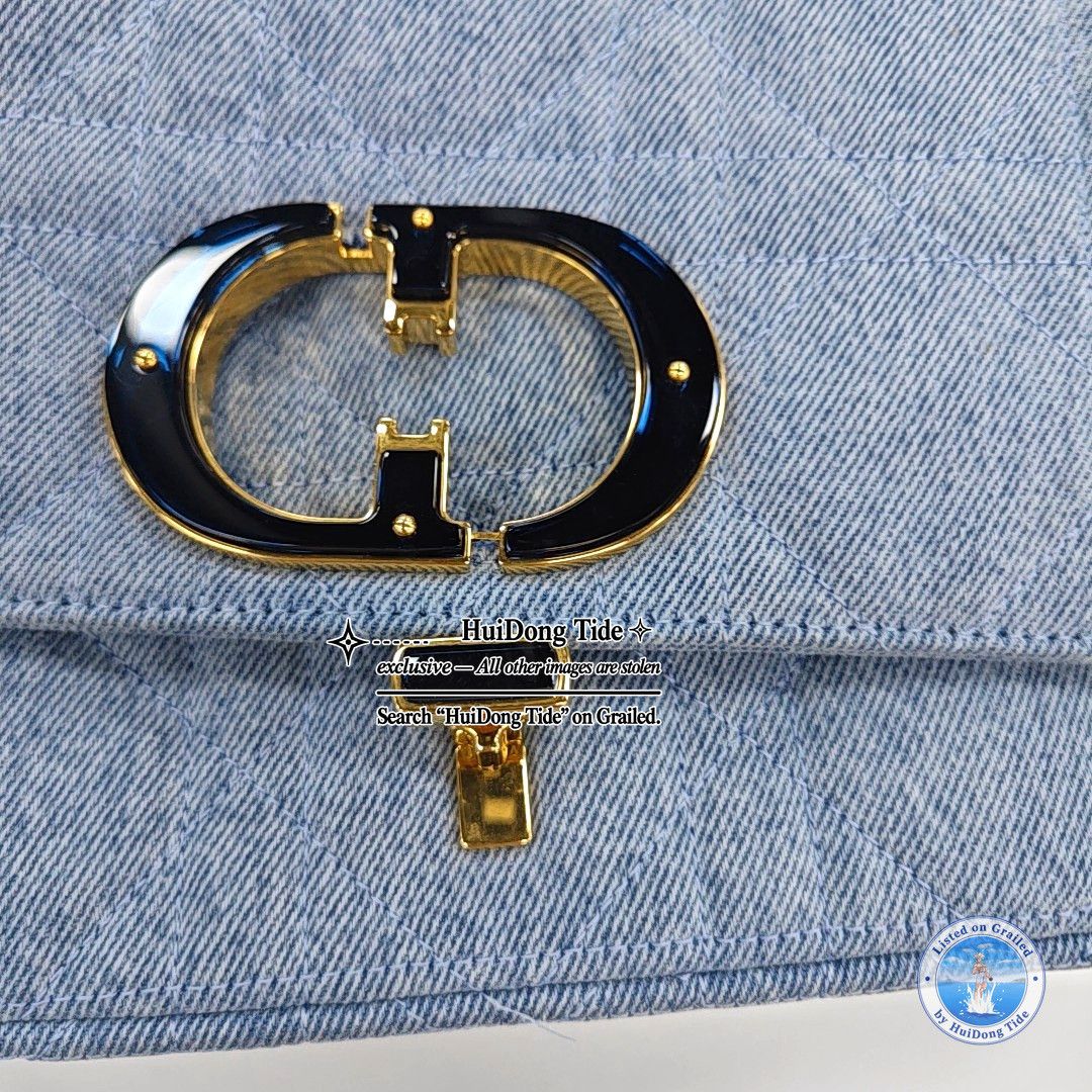 Dior Dior Caro Medium Quilted Denim Chain Bag Size ONE SIZE - 9 Thumbnail