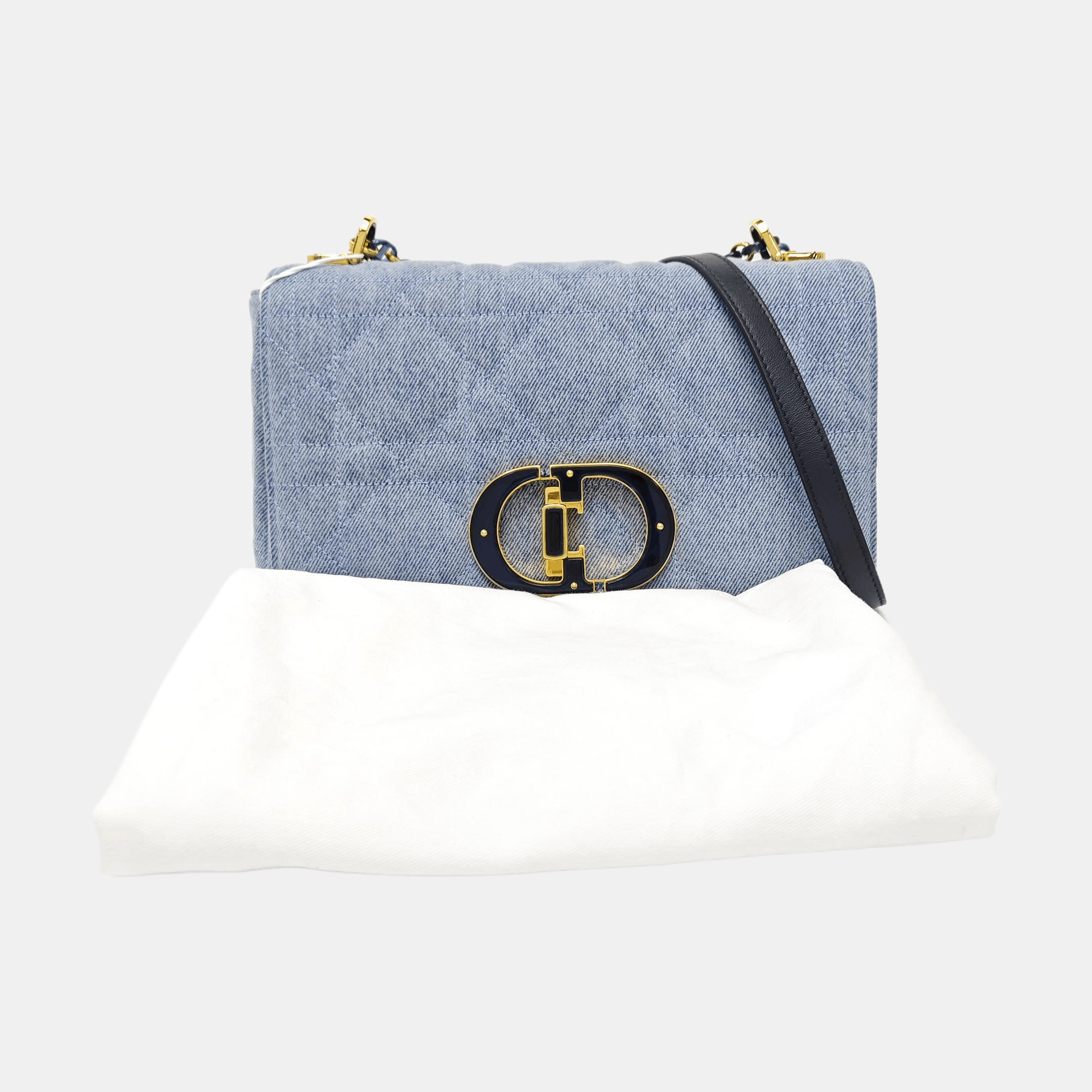 Dior Dior Caro Medium Quilted Denim Chain Bag Size ONE SIZE - 7 Thumbnail