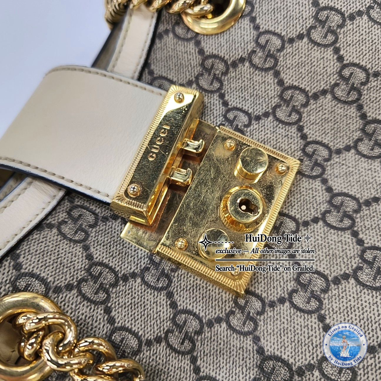 Gucci Gucci Padlock Monogram Shoulder Bag Size ONE SIZE - 9 Thumbnail