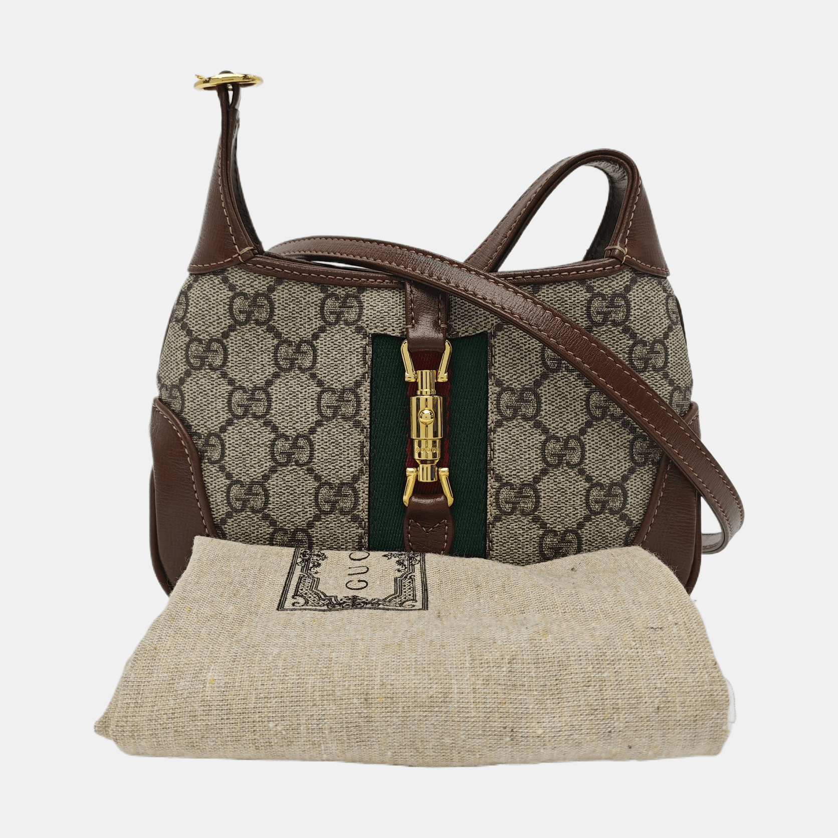 Gucci Gucci Jackie 1961 Mini GG Canvas Web Stripe Handle Bag Size ONE SIZE - 7 Thumbnail