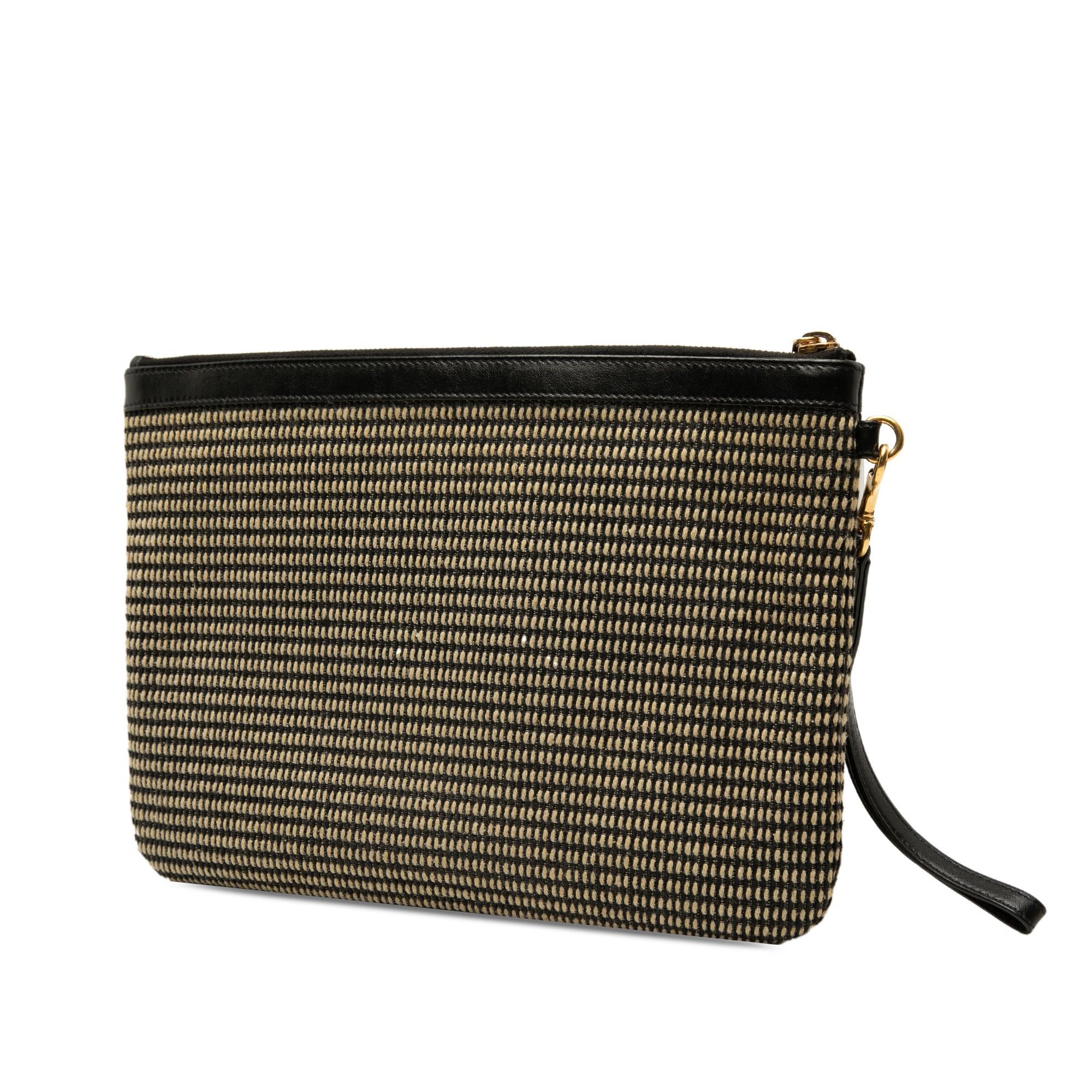 Saint Laurent Paris Raffia Rive Gauche Clutch Size ONE SIZE - 2 Thumbnail