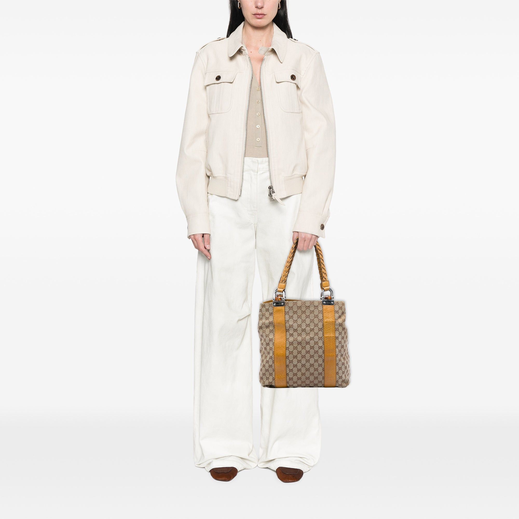 Gucci GG Canvas Bamboo Libeccio Tote Size ONE SIZE - 5 Thumbnail