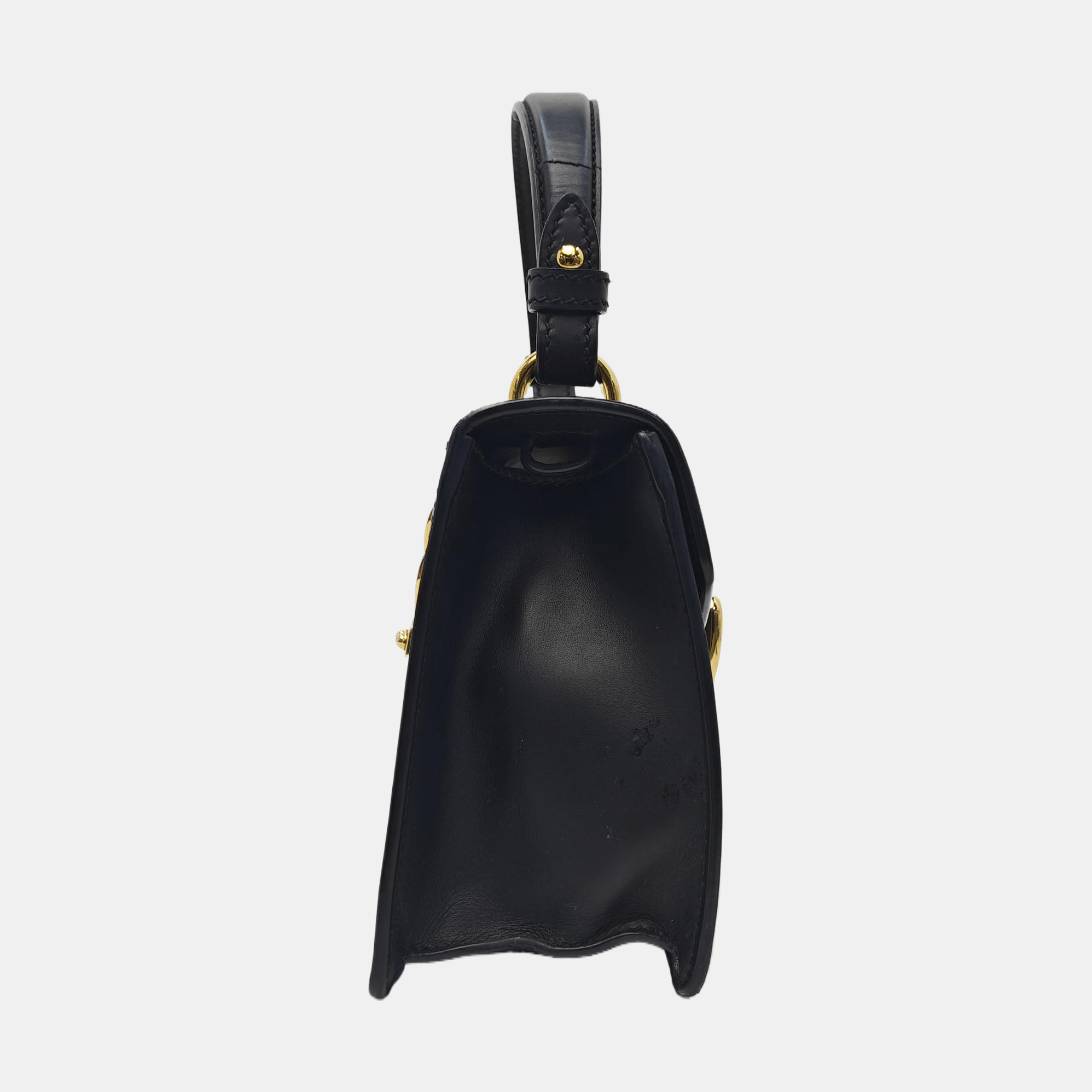 Gucci Gucci Sylvie Mini Black Leather Stripe Shoulder Bag OS Size ONE SIZE - 3 Thumbnail