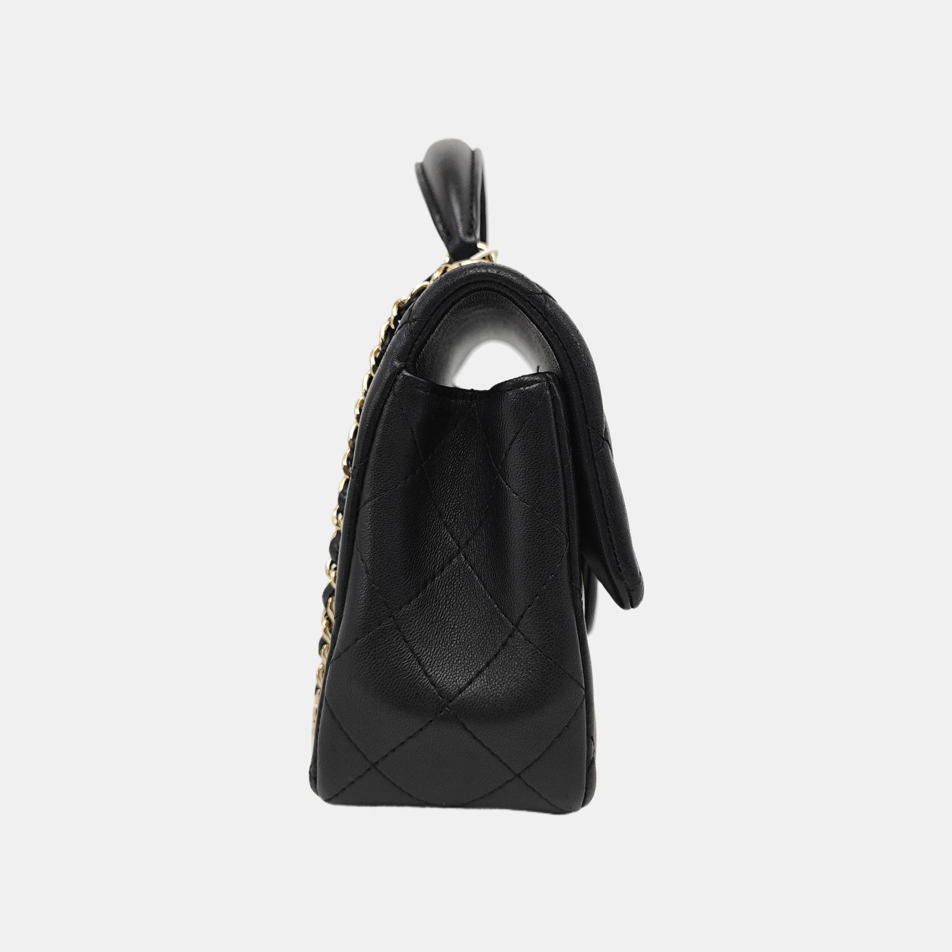 Chanel CHANEL Classic Flap Lambskin Quilted Handle Bag Size ONE SIZE - 3 Thumbnail