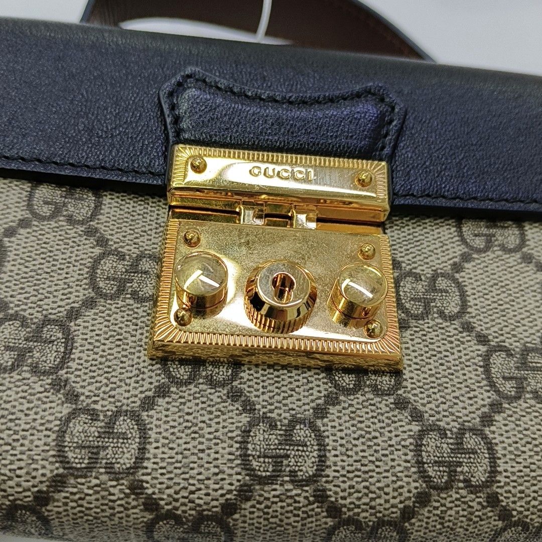 Gucci Gucci Padlock GG Supreme Mini Handle Bag Size ONE SIZE - 9 Thumbnail